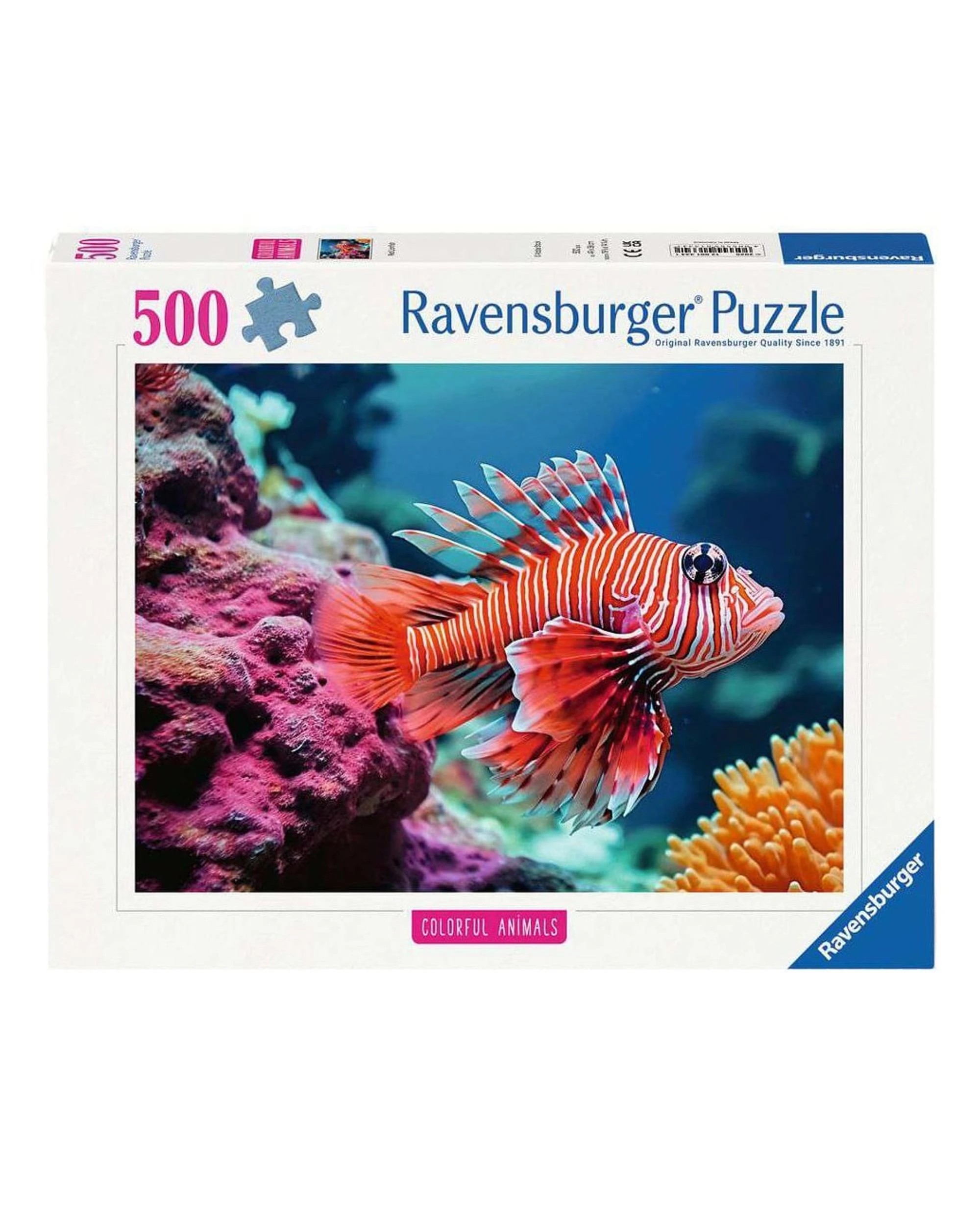 1 Ravensburger Colourful Animals Lionfish 500 Piece Jigsaw Puzzle, 1 of 1