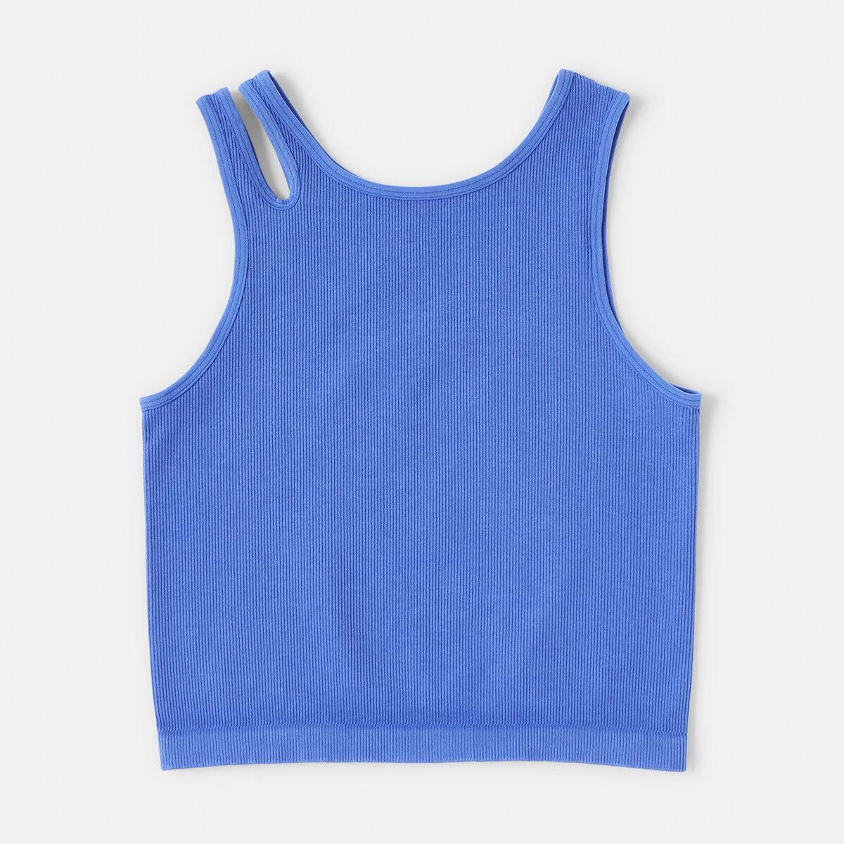 9 Active Kids Seam Free Tank Delft Blue, 9 of 10