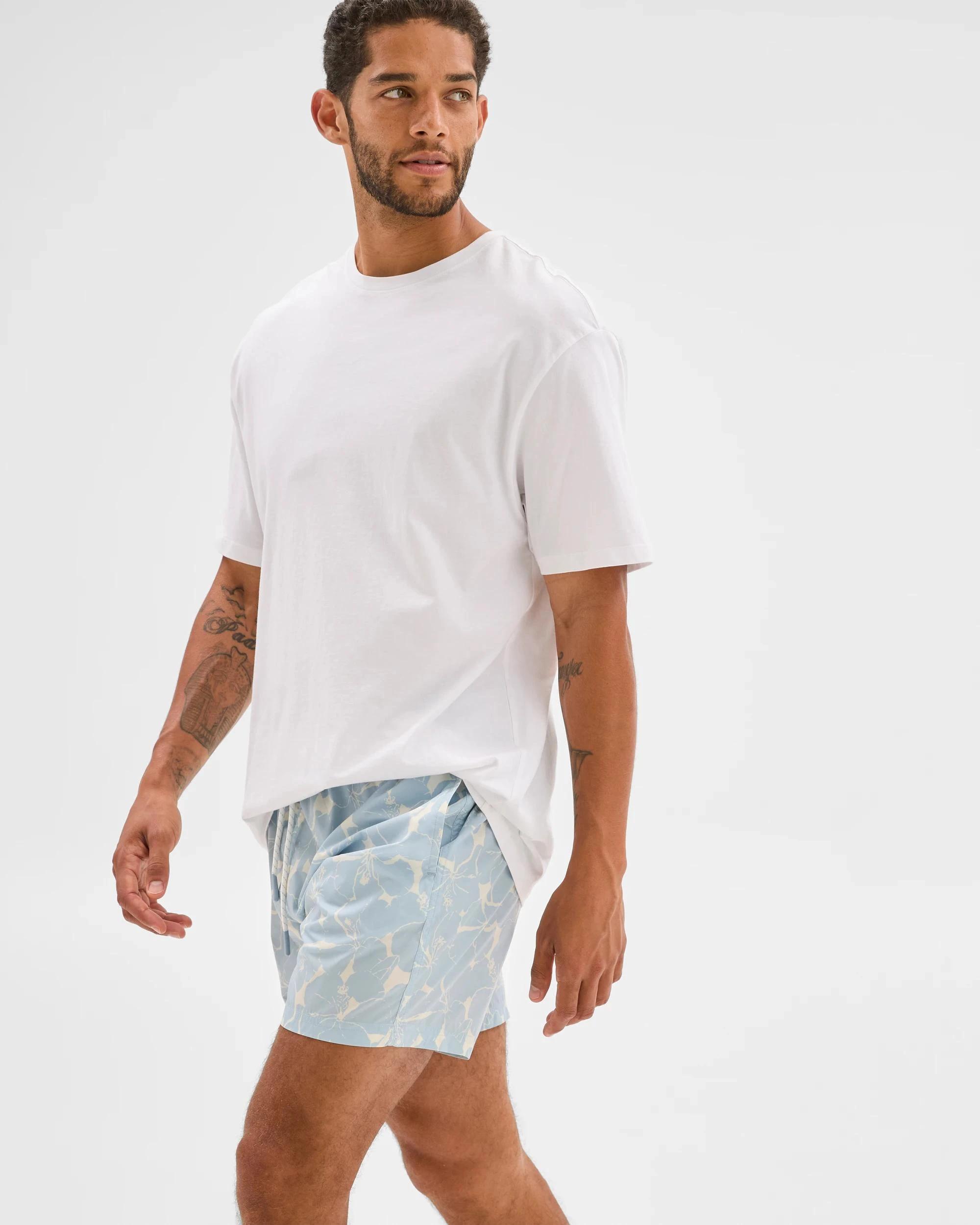 2 Target Floral Print Volley Shorts BLUE, 2 of 6