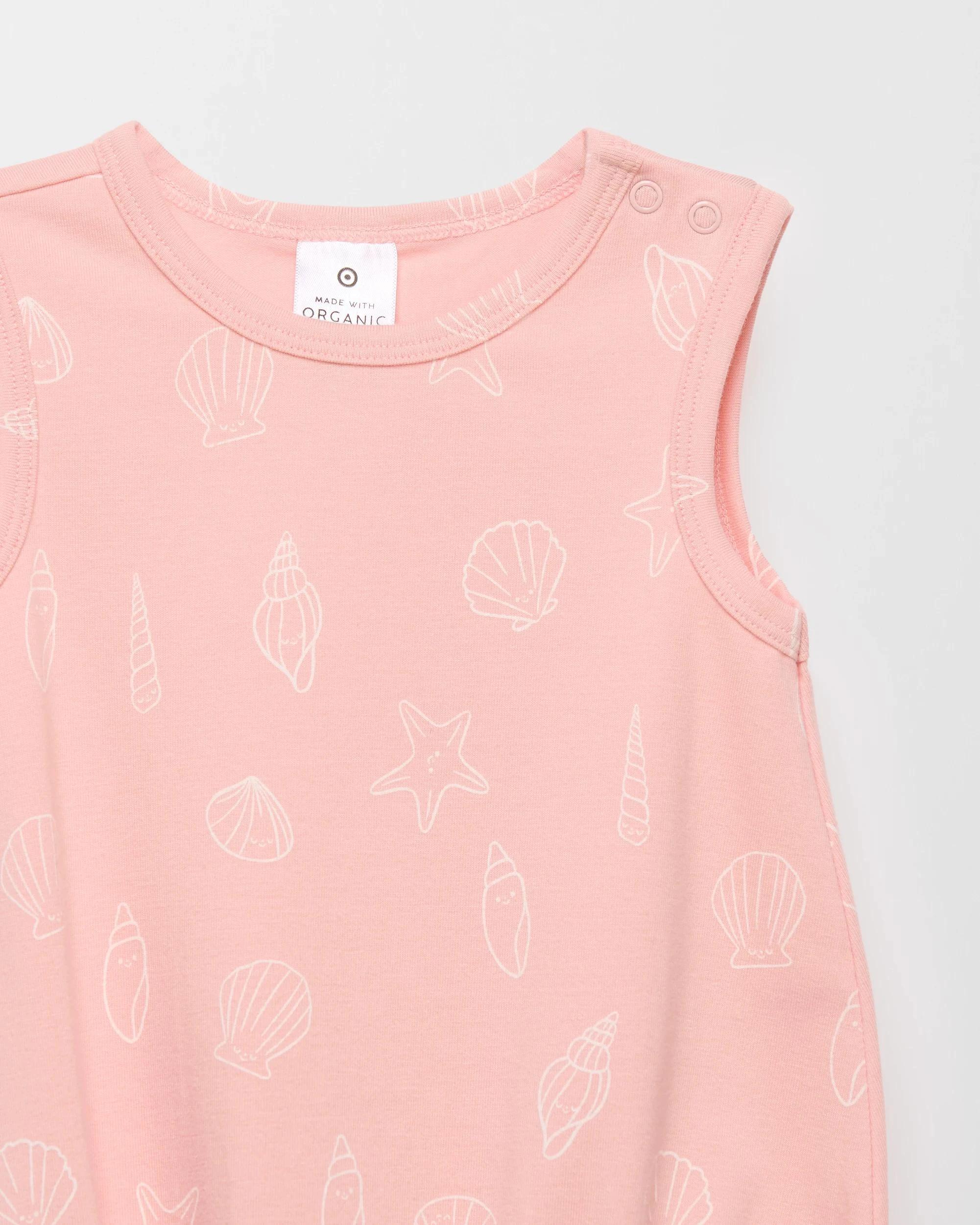2 Target Baby Organic Cotton Print Bubble Bodysuit SHELLS PINK, 2 of 2