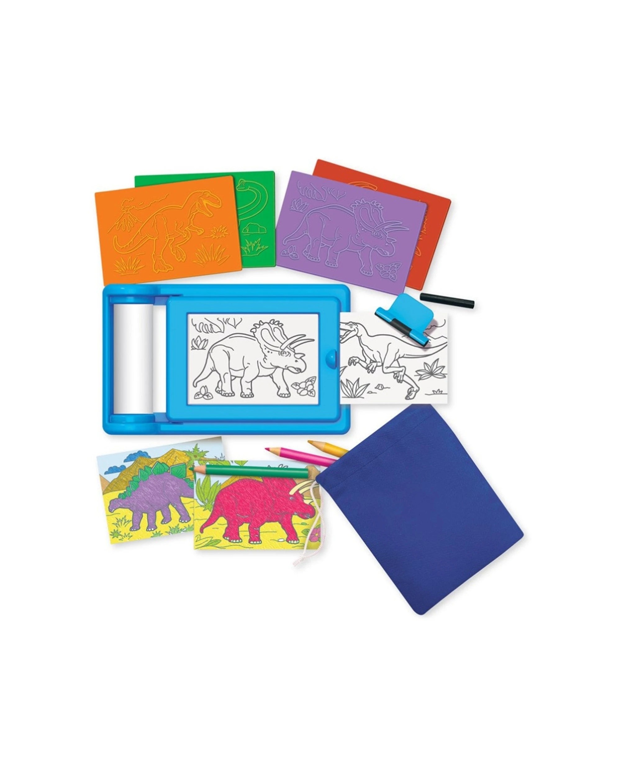3 4M KidzMaker Dinosaur Rub Art Studio Kids Childrens Painting Art Craft Kit - Multi, 3 of 3