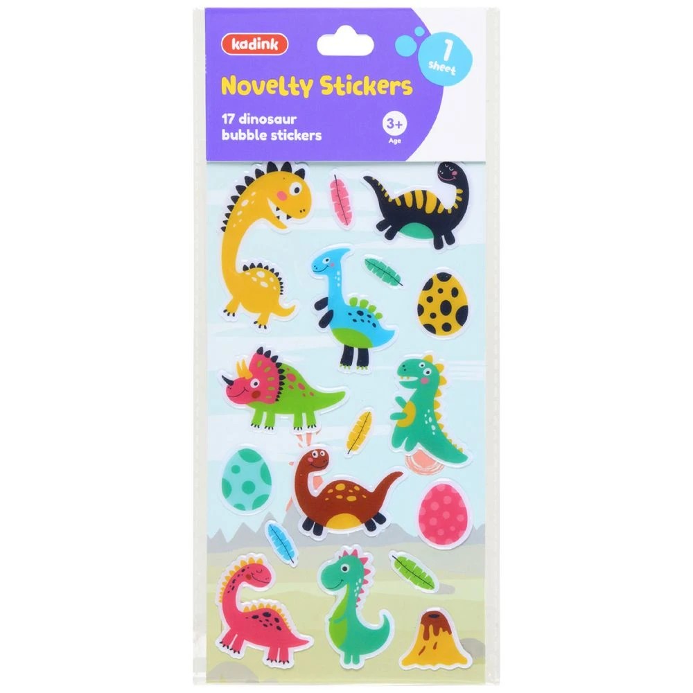 1 Kadink Bubble Stickers 1 Sheet Dinosaur, 1 of 1
