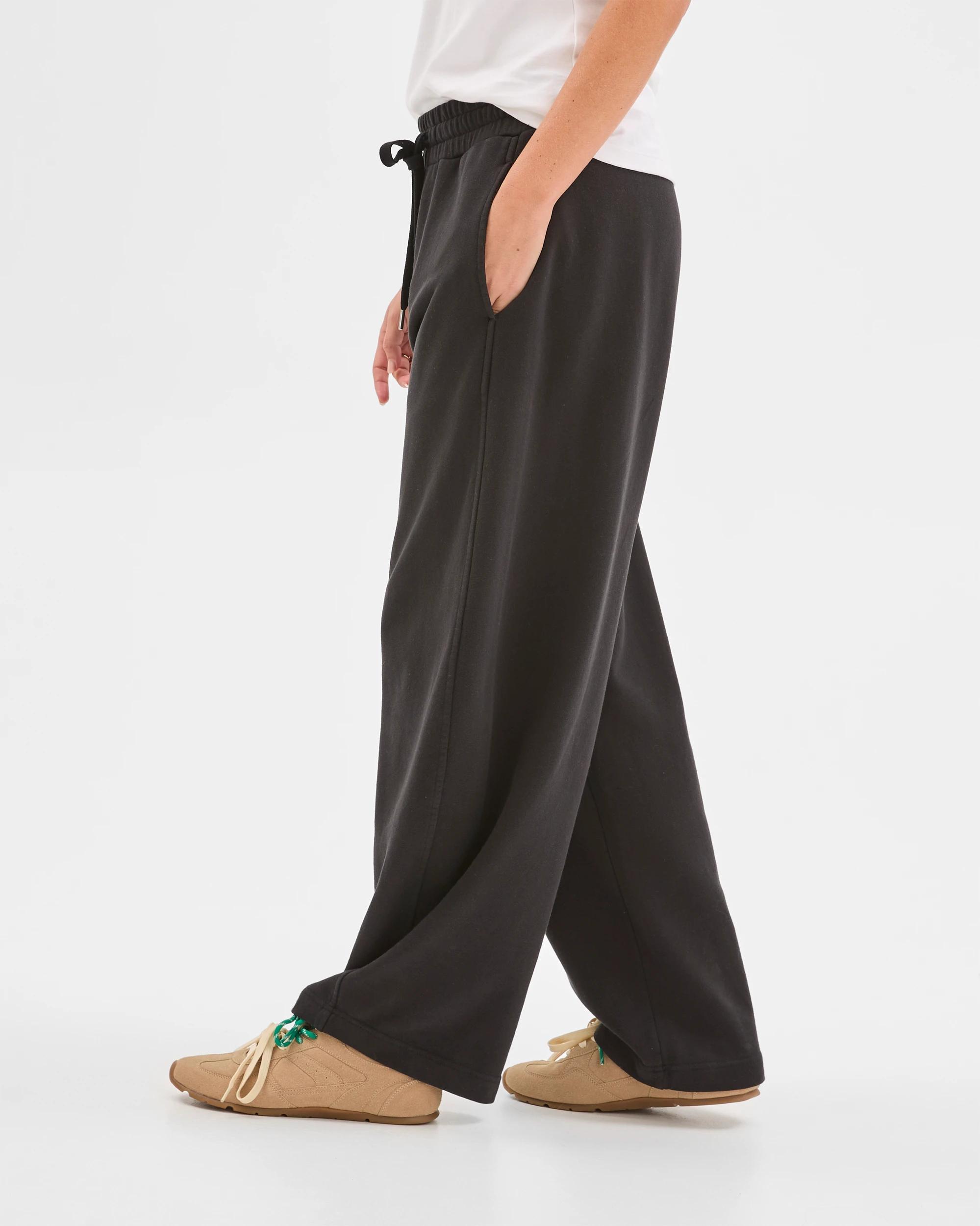 4 Target Woman Australian Cotton Barrel Leg Jogger Pants WASHED BLACK, 4 of 6
