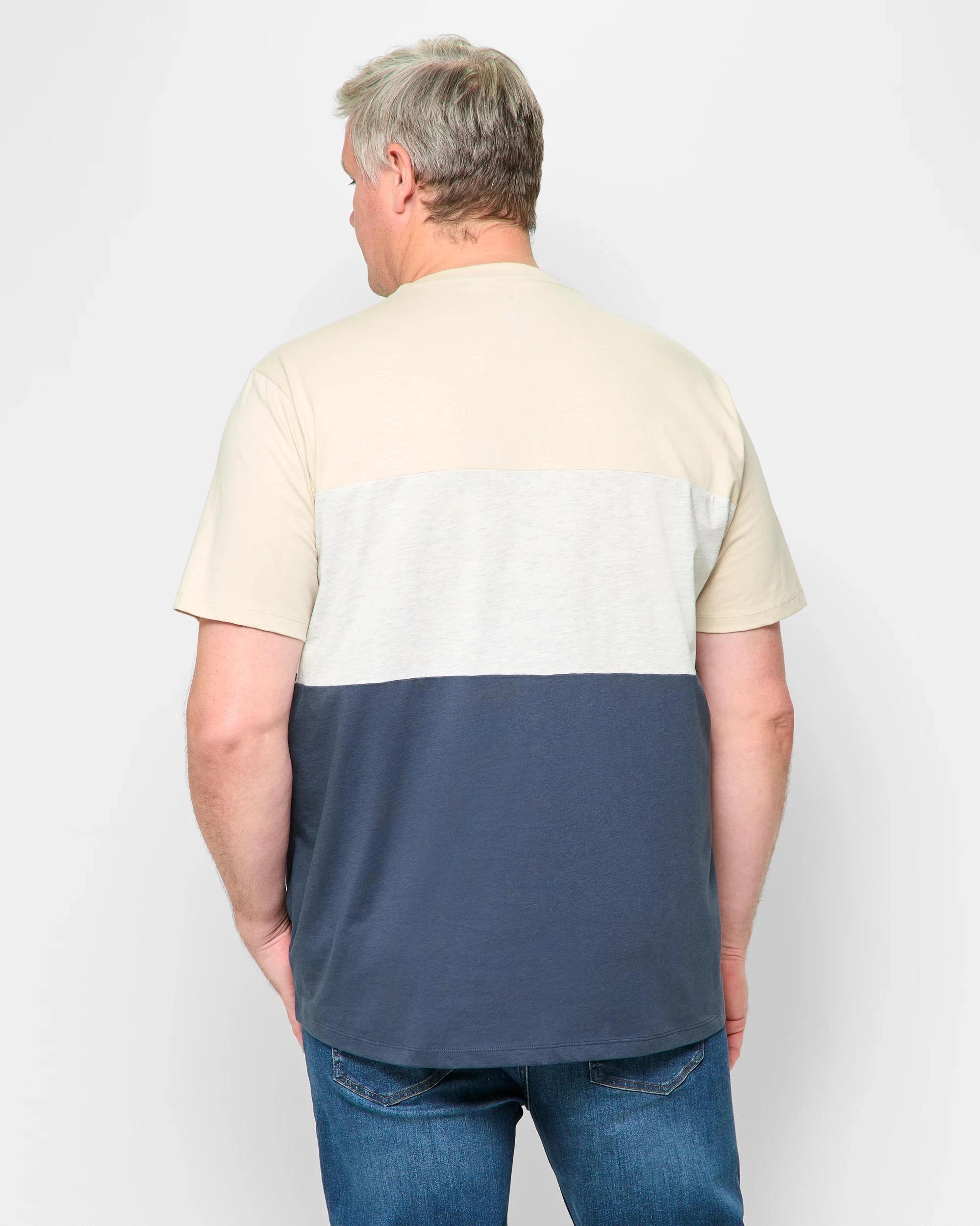 4 Target Plus Size Australian Cotton Blend Panel T-Shirt STONE, 4 of 5