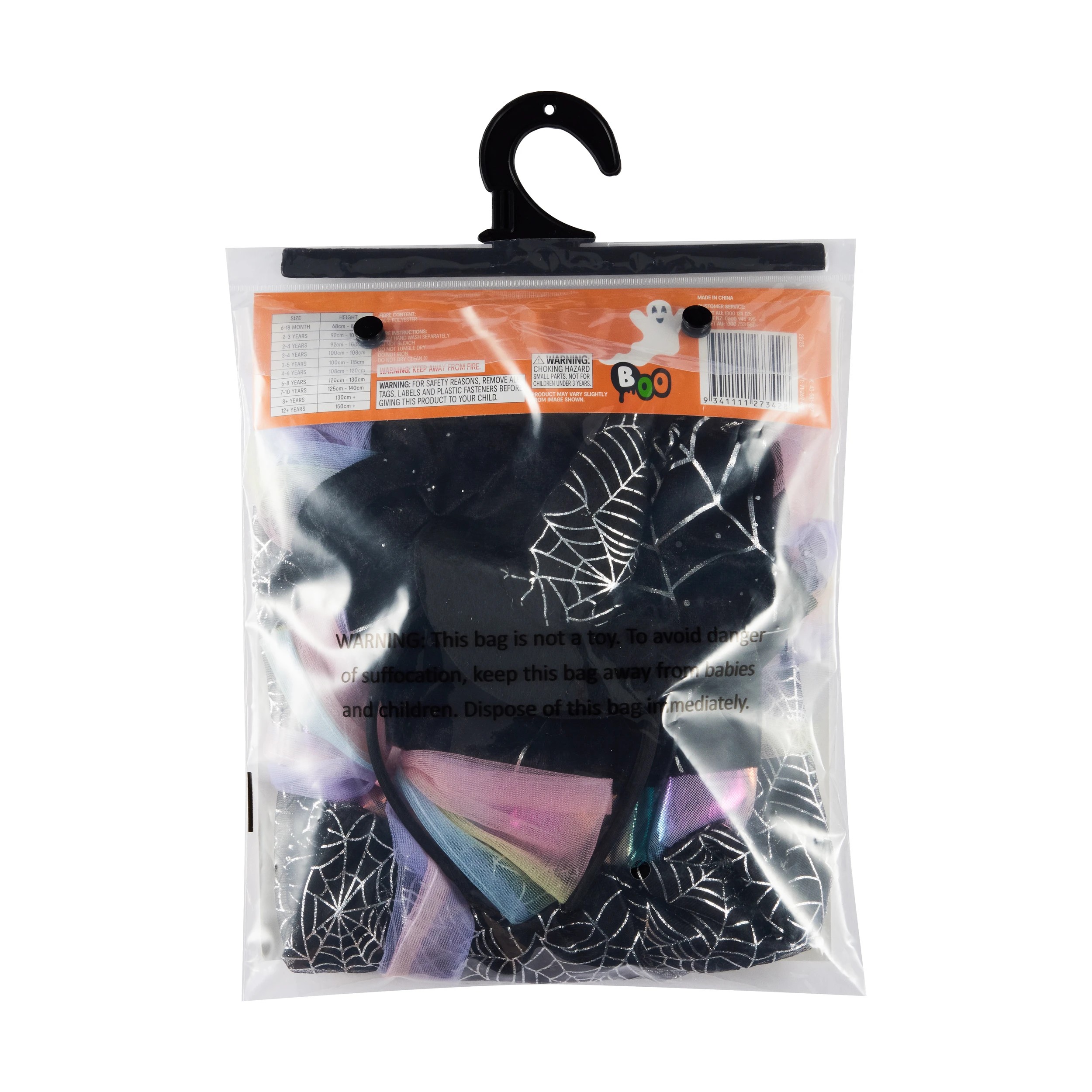 10 2 Piece Rainbow Spider Witch Costume - Ages 4-6, 10 of 10