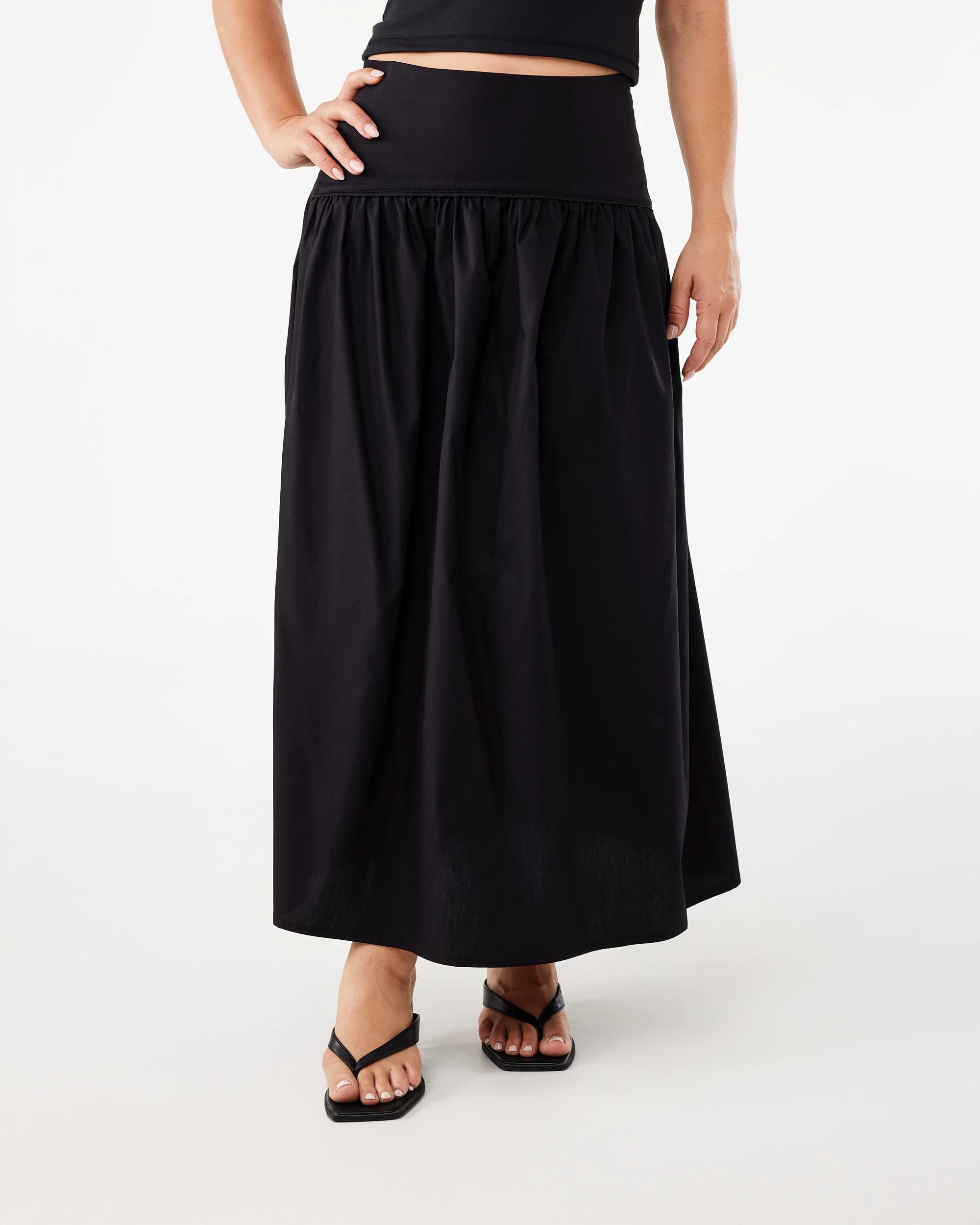 1 Yoke Maxi Skirt Black, 1 of 4