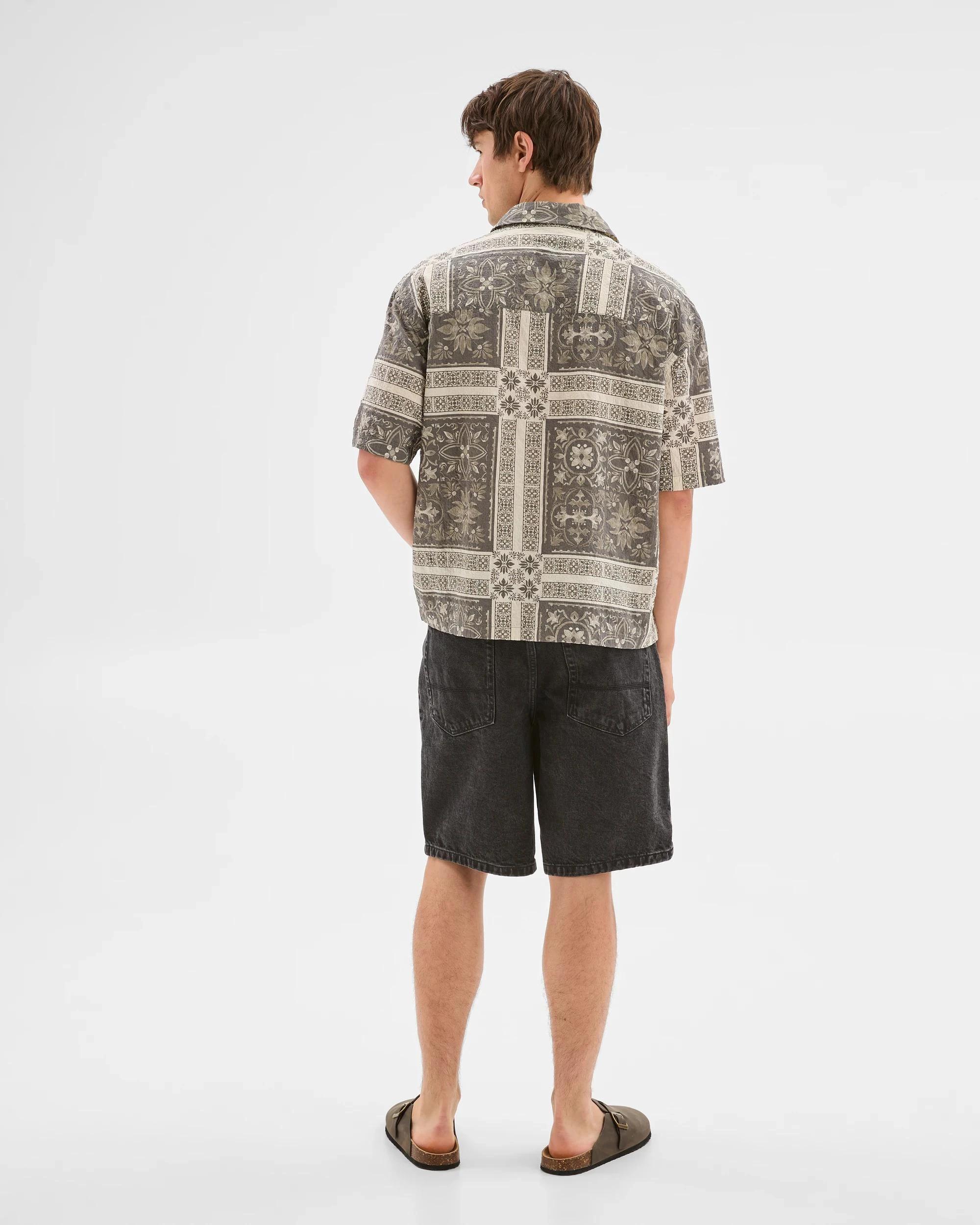 5 Commons Australian Cotton Short Sleeve Shirt BANDANA WHITE, 5 of 6