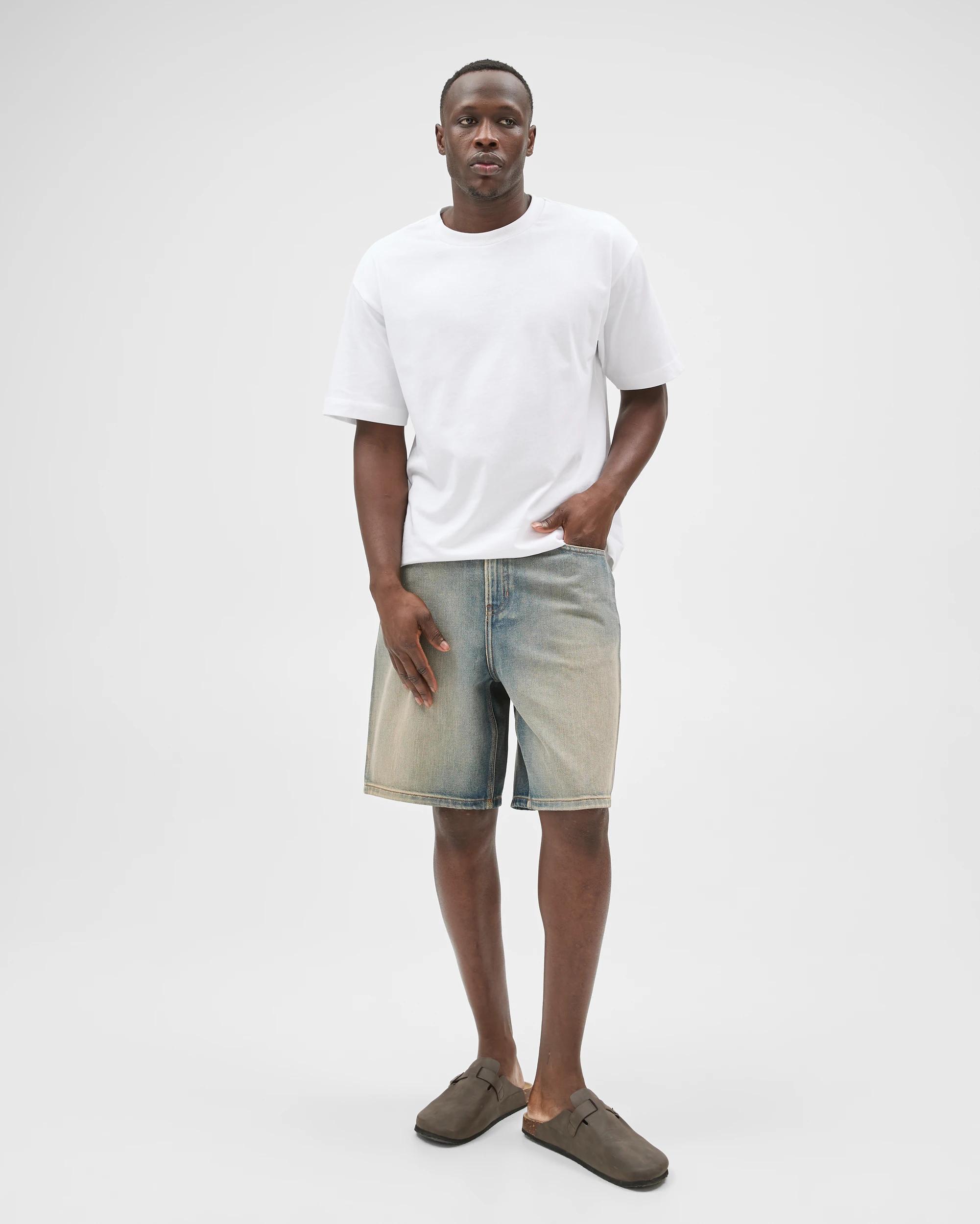 1 Commons Loose Fit Denim Shorts MUDDY INDIGO, 1 of 6