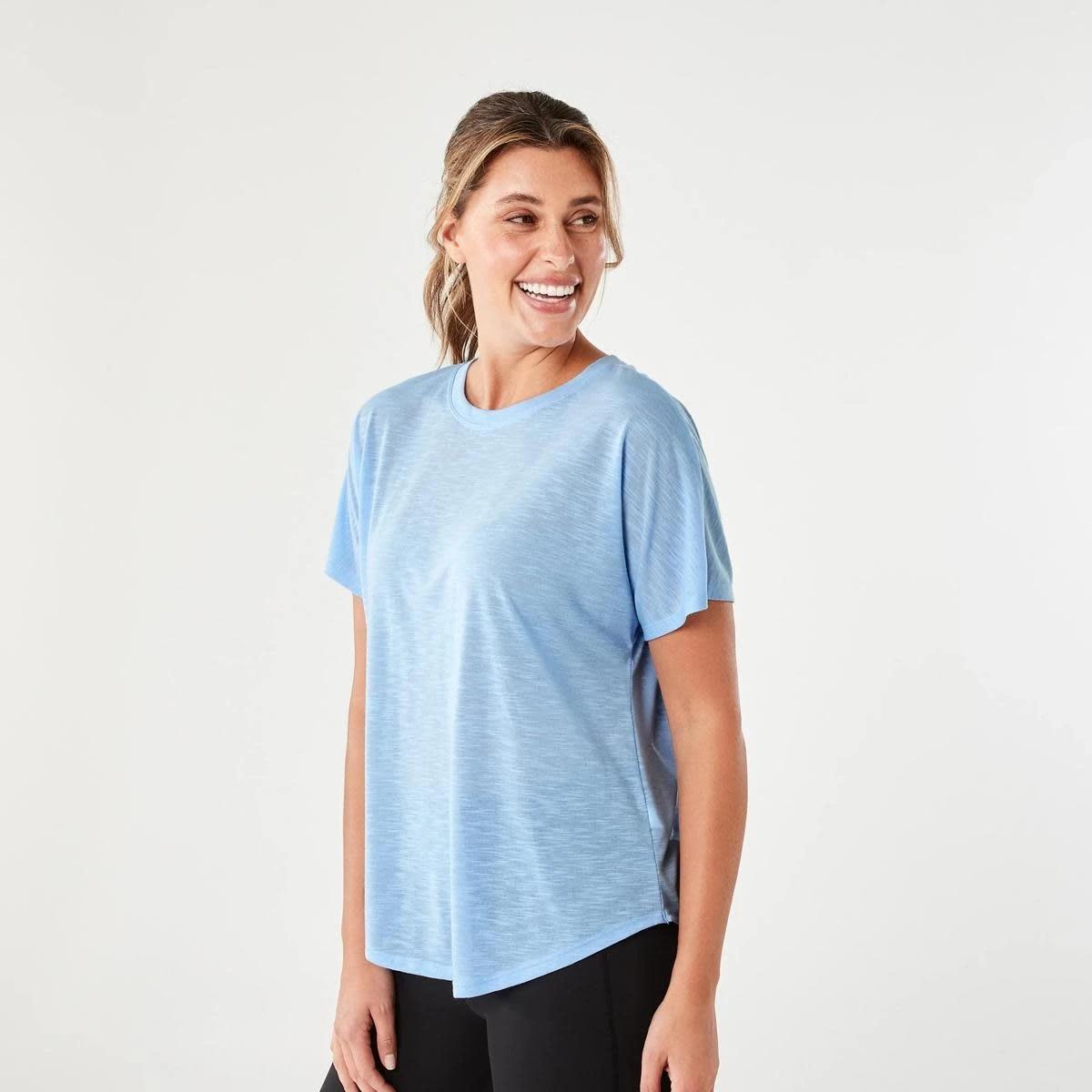 2 Active Womens Relax Sleeve T-shirt MELODY BLUE, 2 of 5