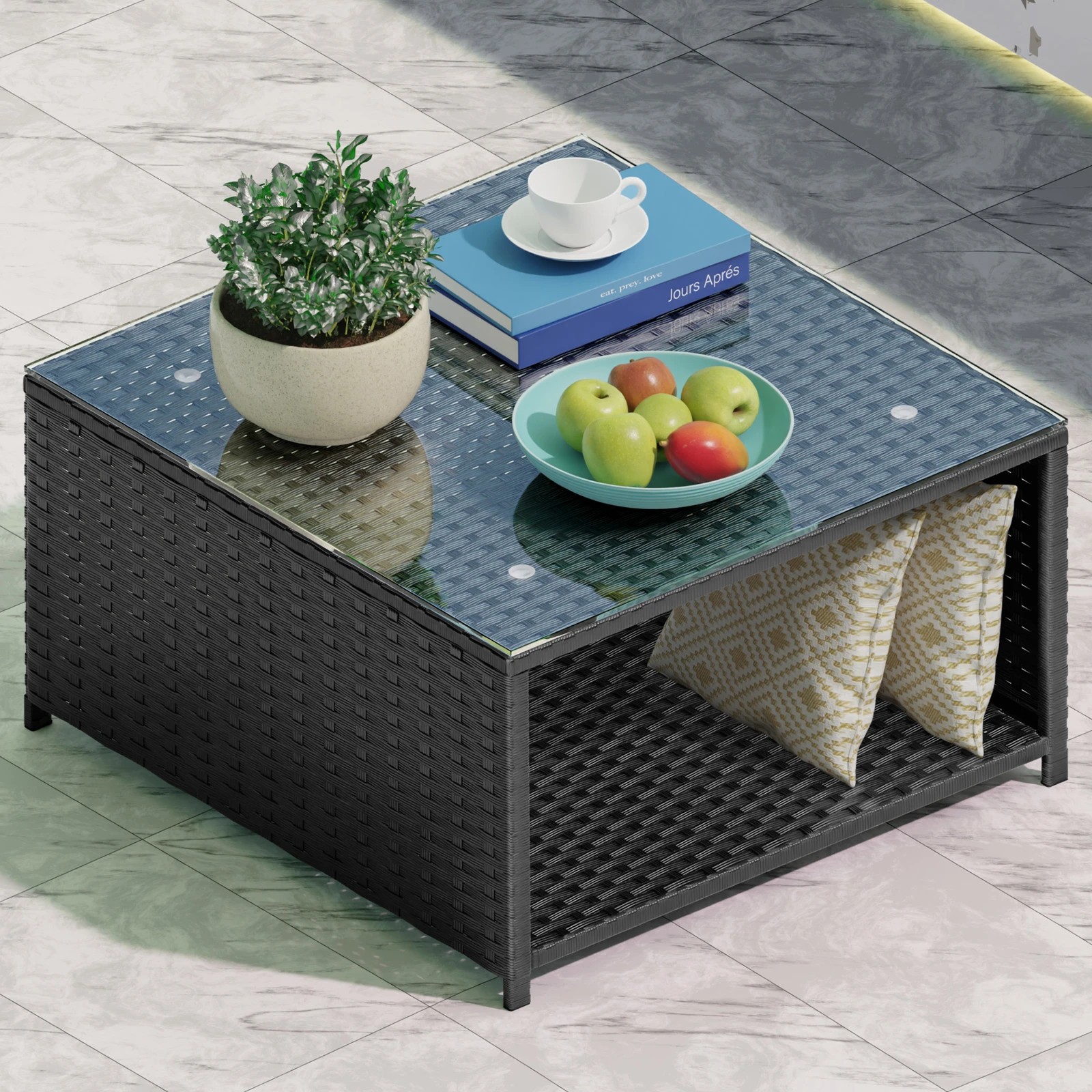 8 Alfordson 6 Seater Outdoor Lounge Setting 7PCS Sofa Set Furniture Patio - Black, 8 of 10