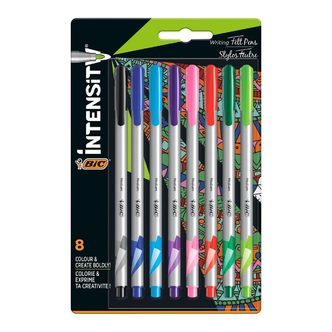1 BIC Intensity Fineliners Medium Assorted 8 Pack, 1 of 9