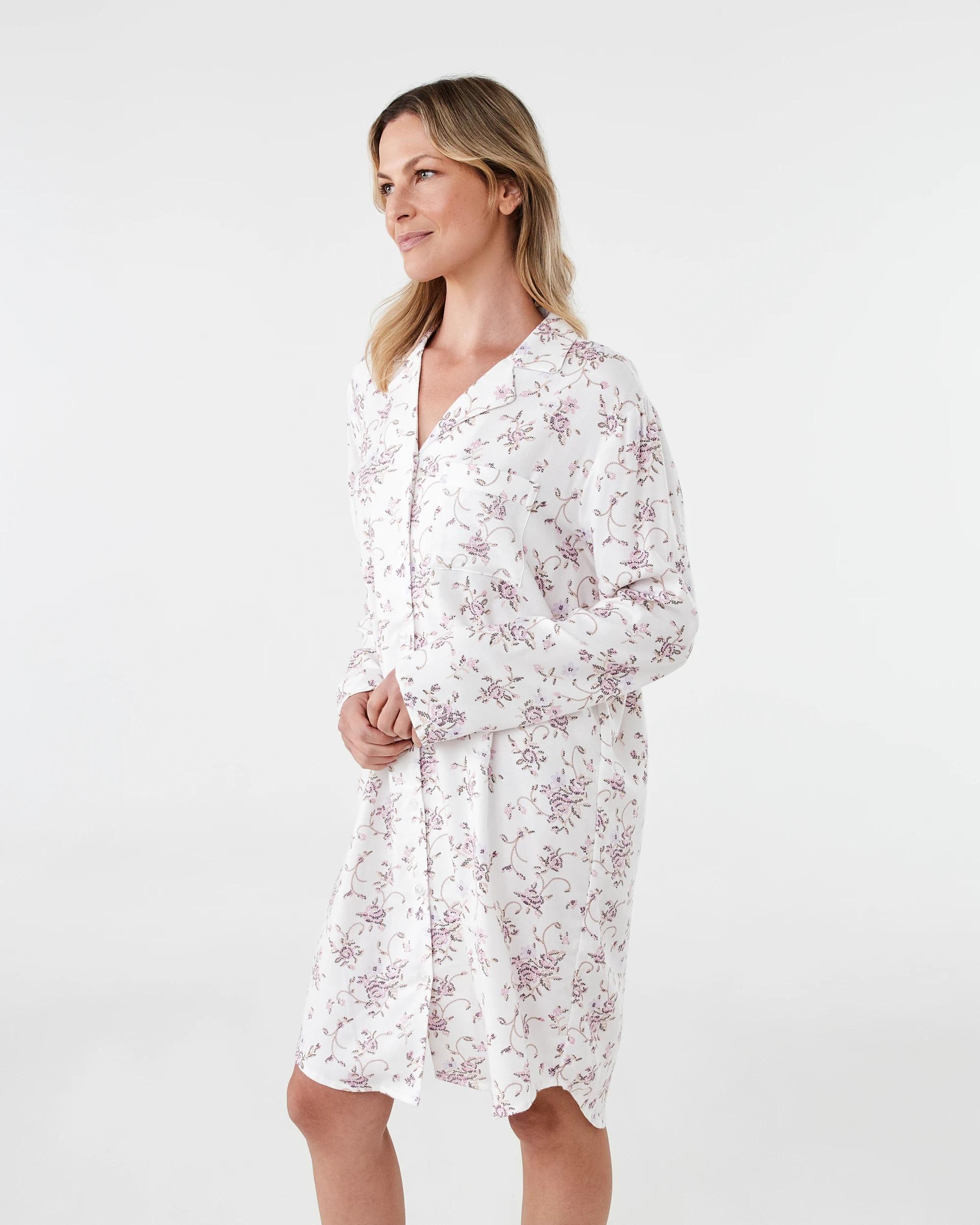 2 Long Sleeve Flannel Nightie Stitch Frl, 2 of 7