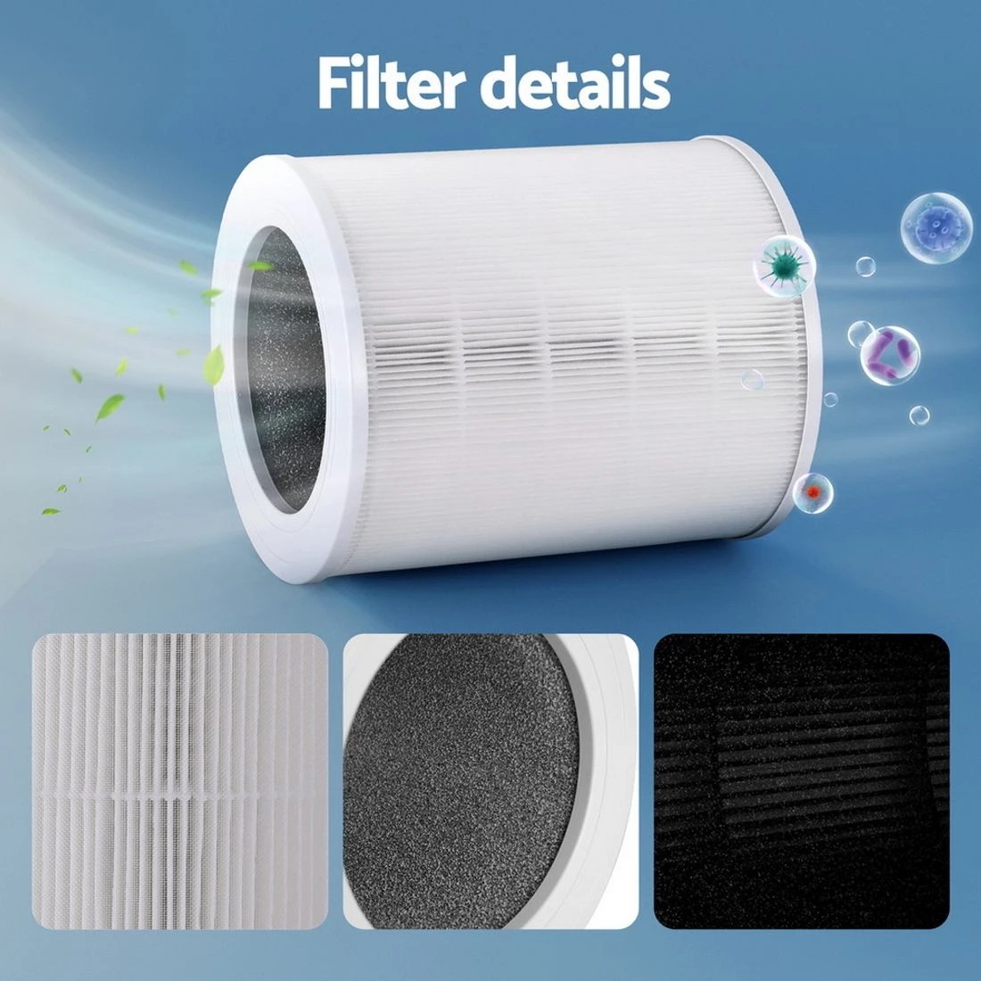 8 Devanti Air Purifier 4 Stage HEPA w/Replacement Filter - White, 8 of 10