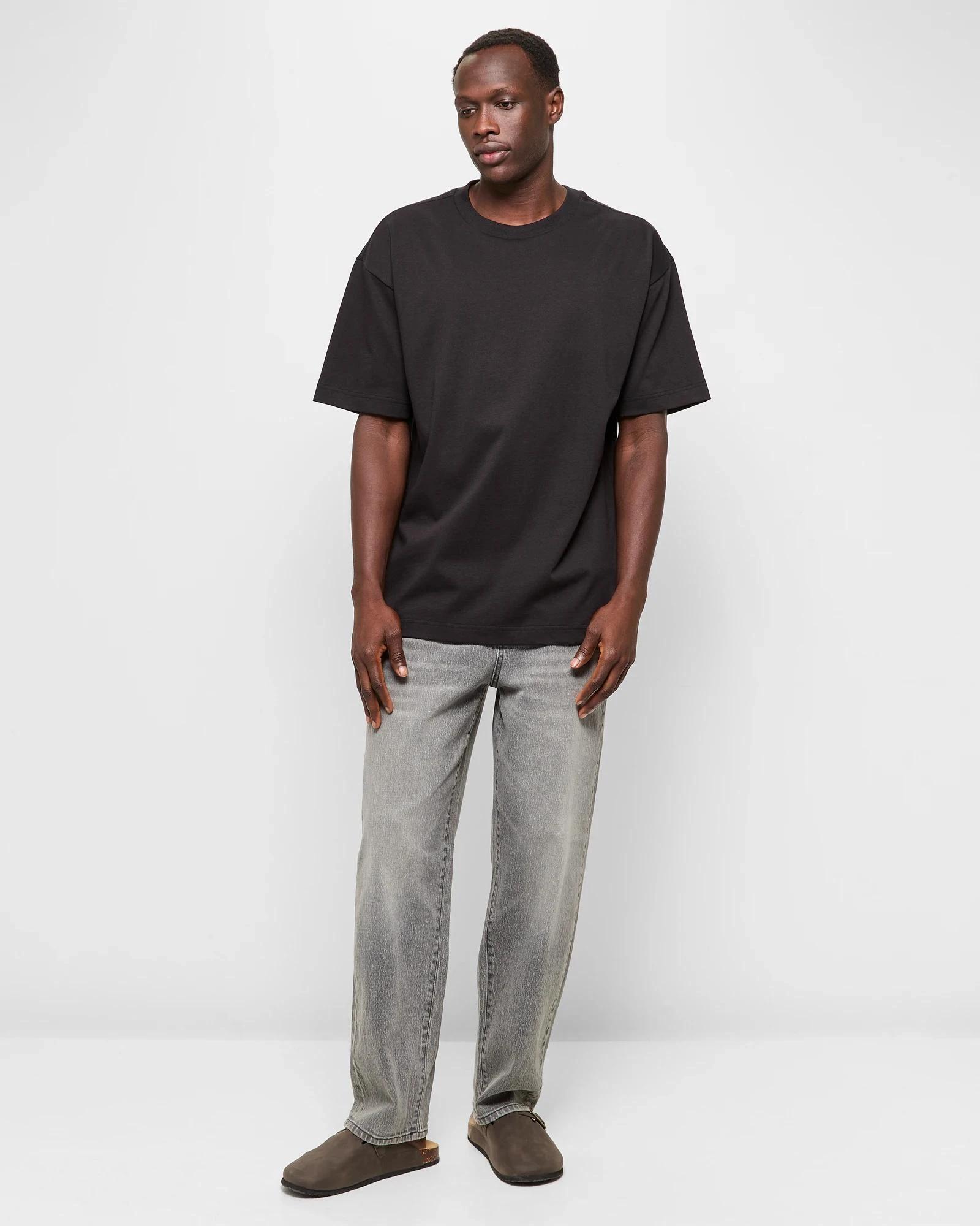 2 Commons Australian Cotton Oversized Heavy Core T-Shirt BLACK, 2 of 7