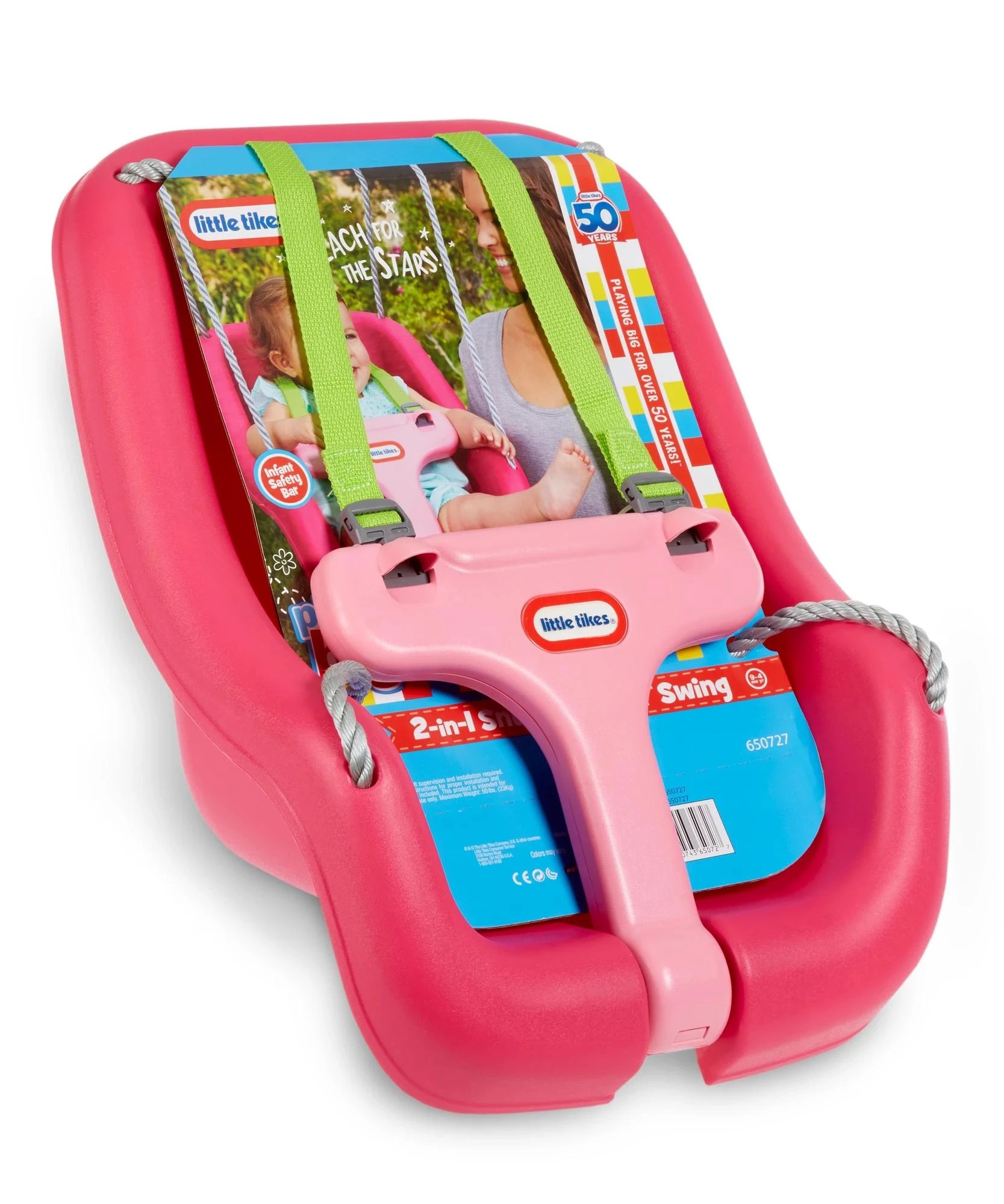 4 Little Tikes 2-in-1 Snug and Secure Swing - - Pink, 4 of 4