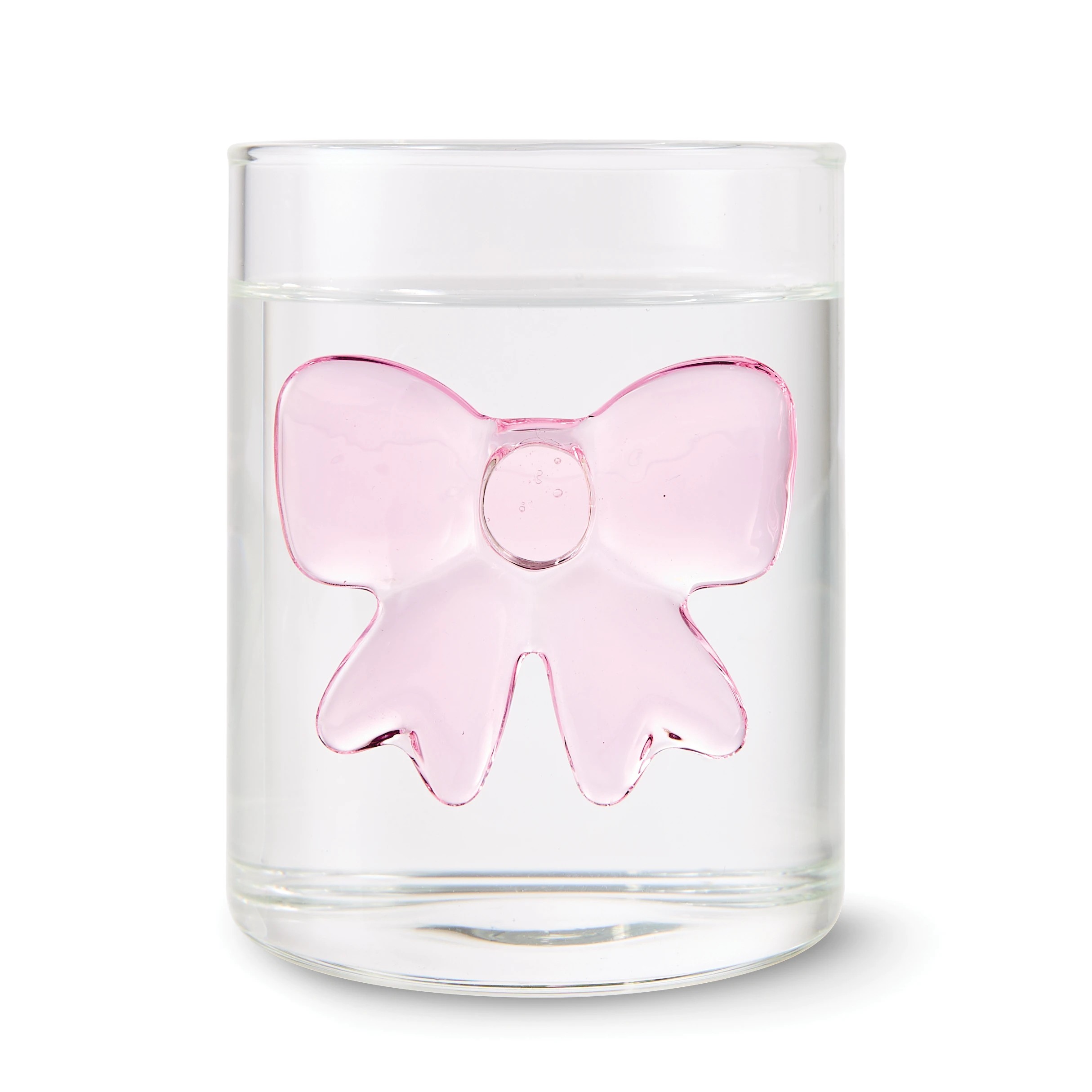 3 4 Pink Bow Tumbler Glasses, 3 of 6