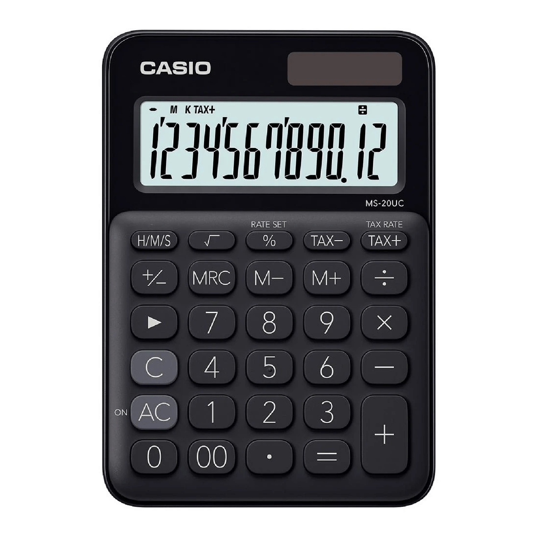 1 Casio 12 Digit Desktop Calculator Black MS20UC, 1 of 6