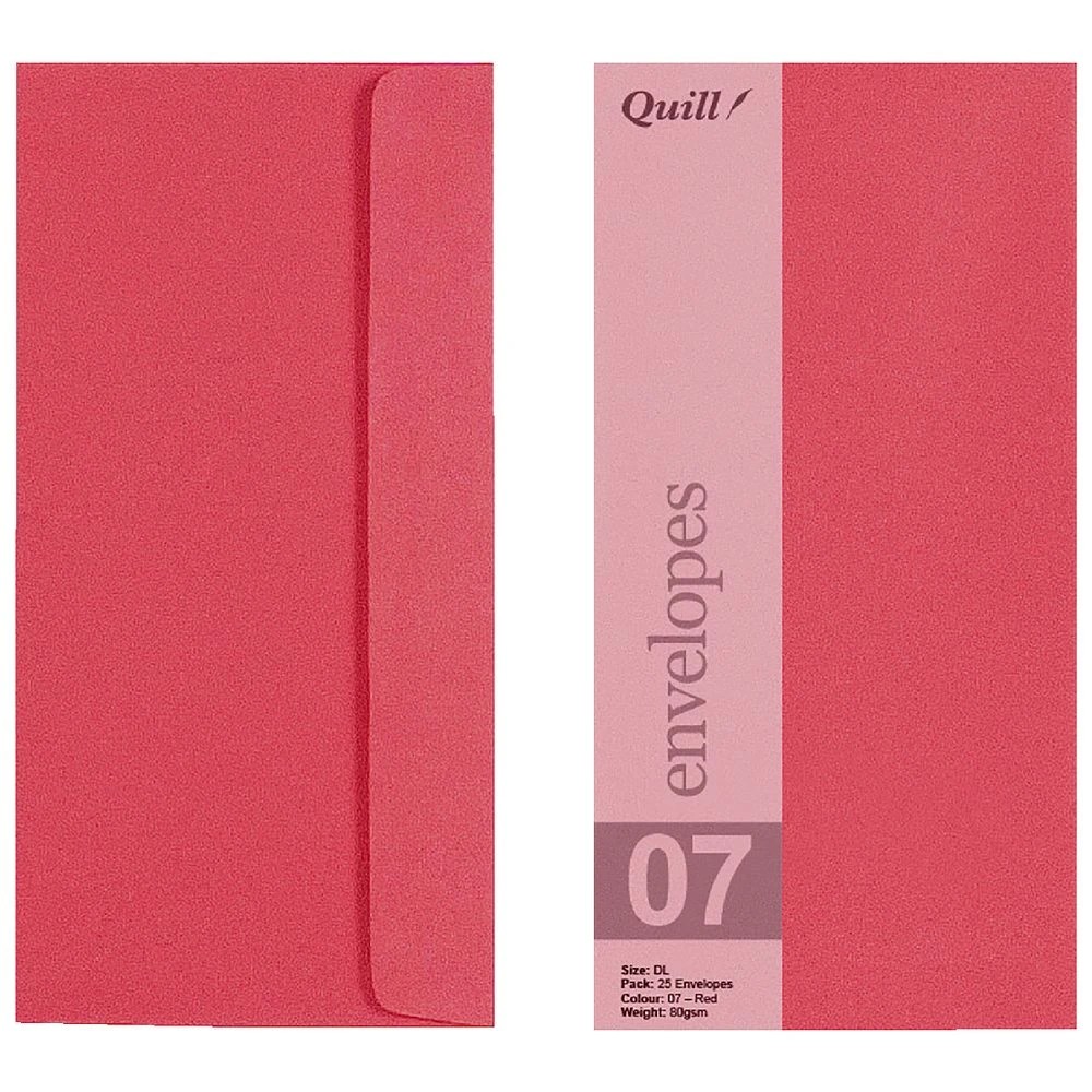 4 Quill DL Envelopes Red 25 Pack, 4 of 4
