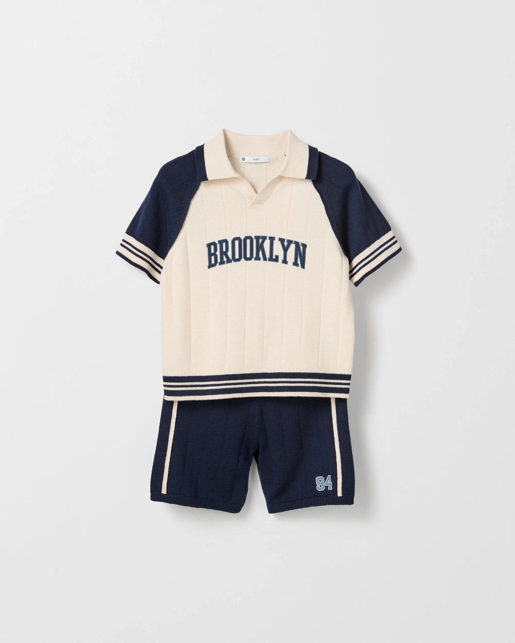 4 Target Australian Cotton Knit Polo and Short 2 Piece Set , 4 of 5