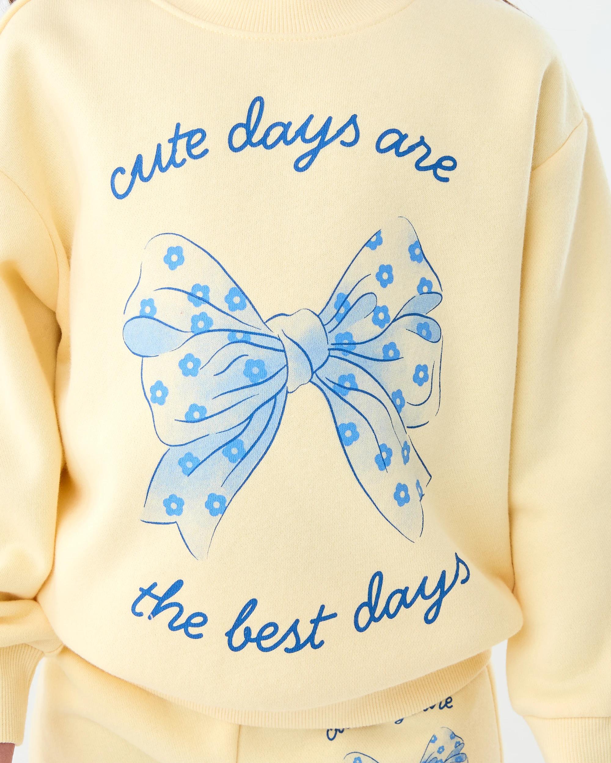 5 Print Crew Sweater Ylw Bow, 5 of 7