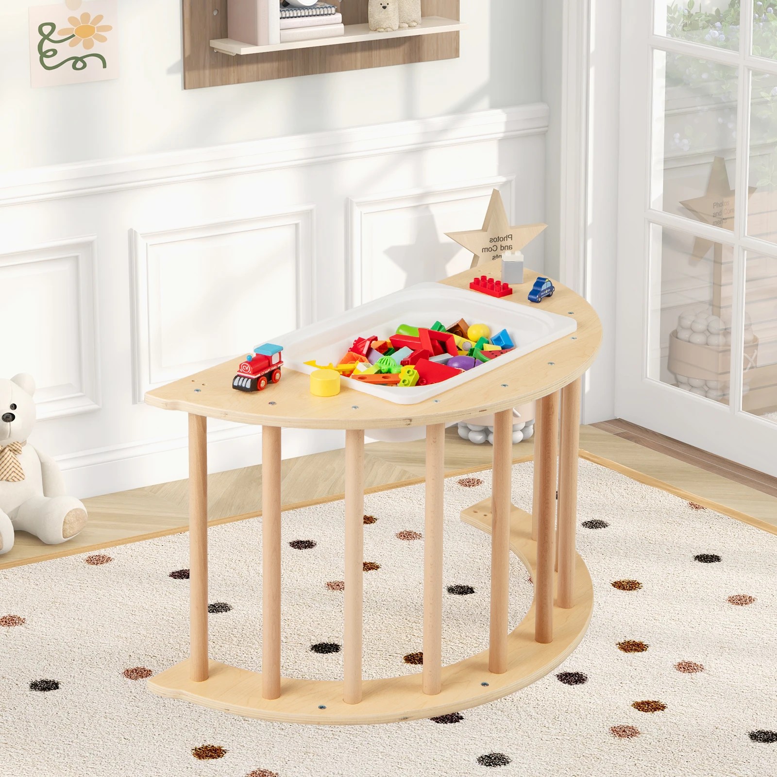 4 Costway Climb Playset 6 in 1 Climbing Arch Frame Playset, 4 of 5