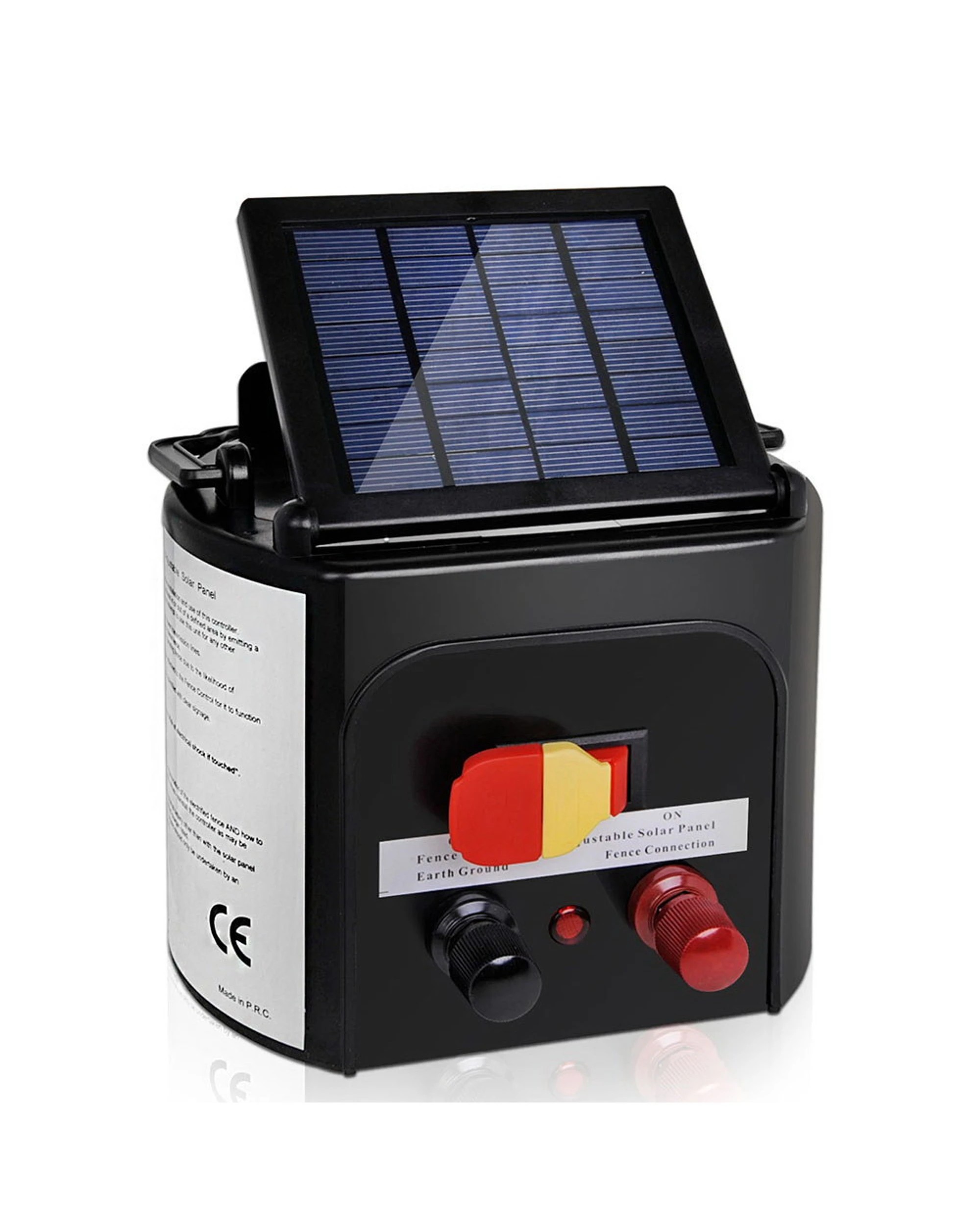 1 Giantz Fence Energiser 3KM Solar Powered 0.1J Electric Fencing Charger - Black, 1 of 7