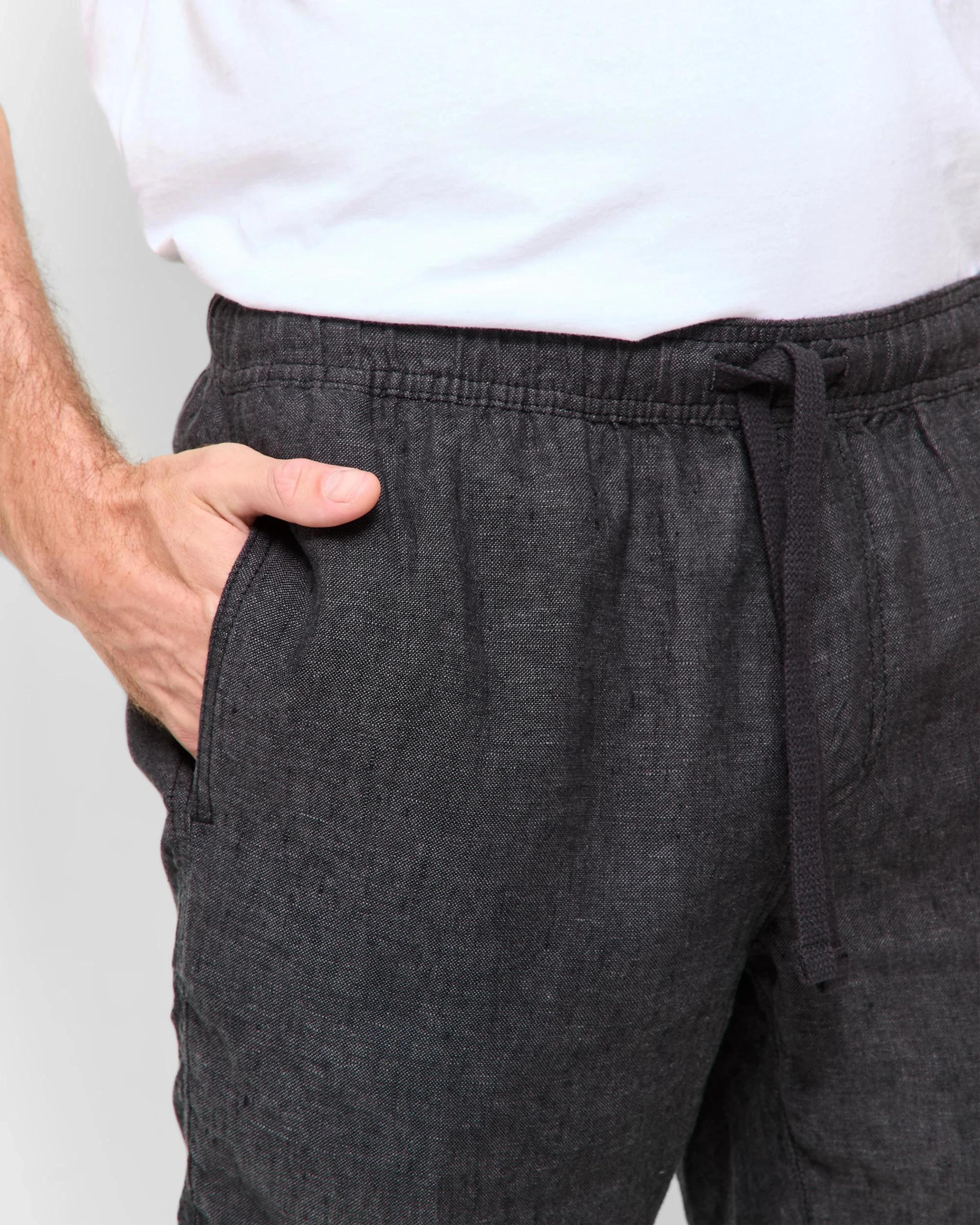 5 Target European Linen Shorts BLACK, 5 of 6