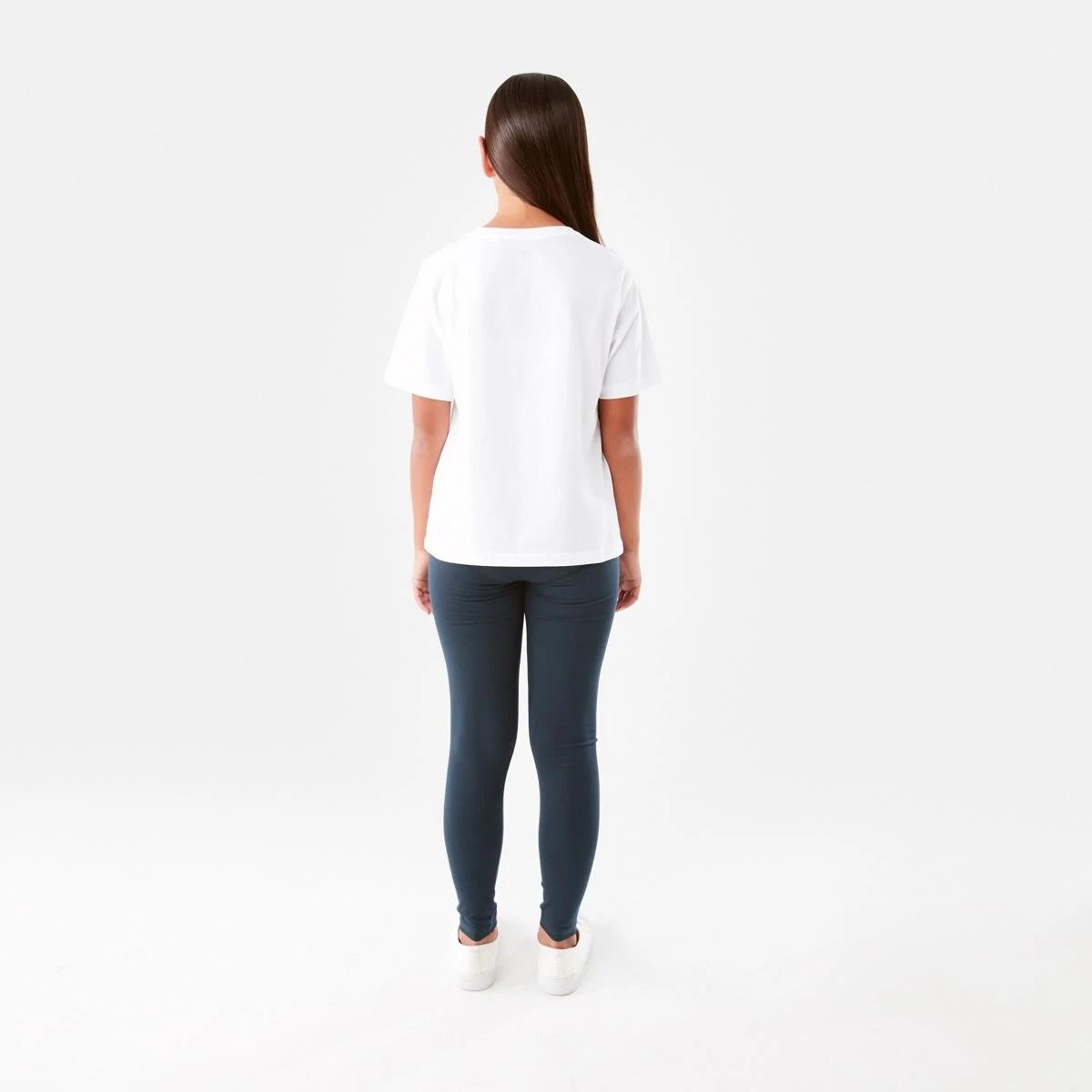 6 Plain Full Length Leggings DRESS BLUE, 6 of 8