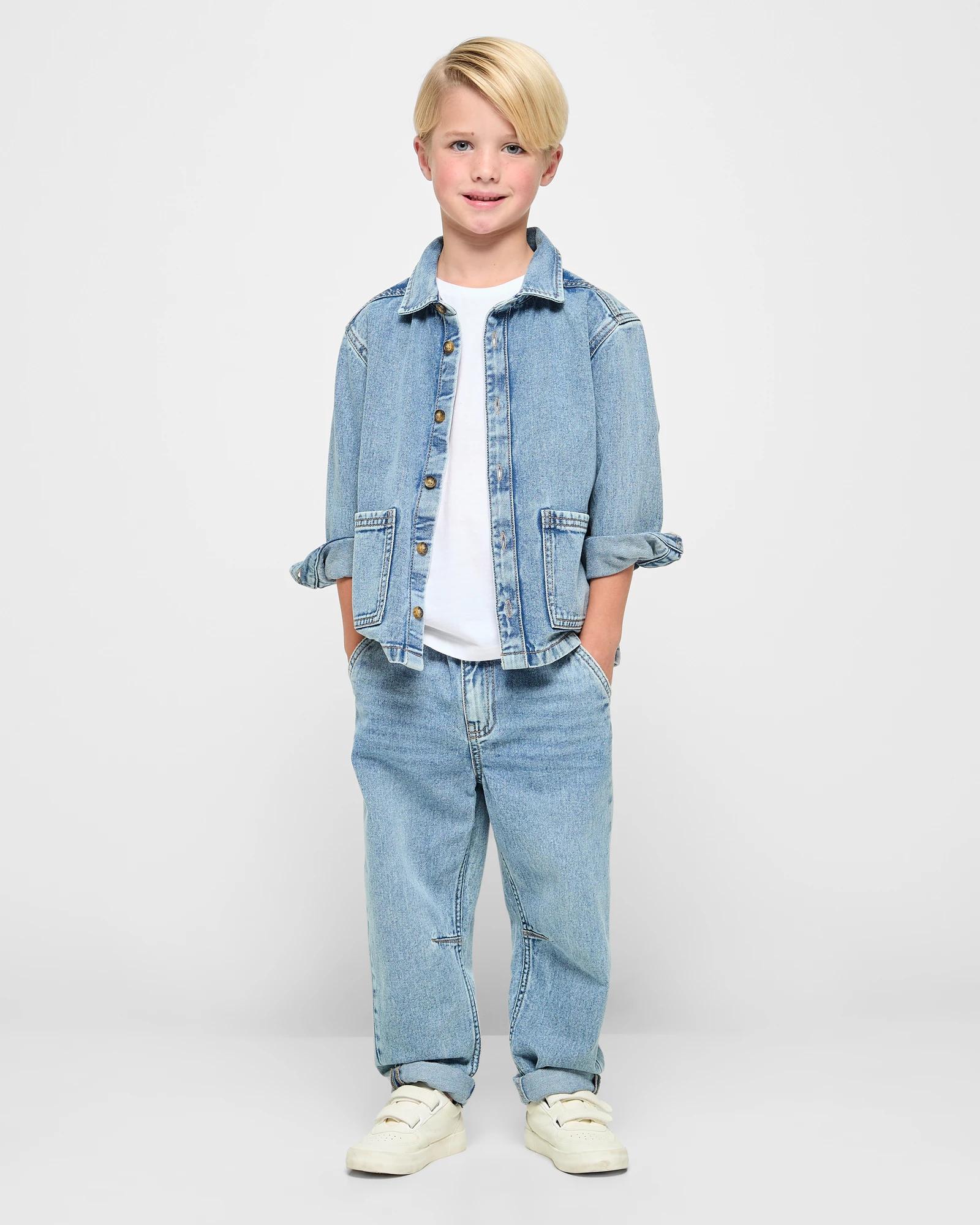 2 Target Relaxed Balloon Fit Denim Jeans MID WASH, 2 of 5