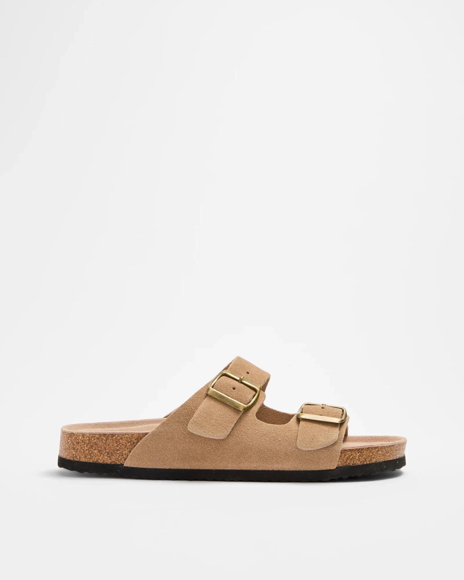 1 Target Man Mens Leather Moulded Cork Sandal - Solo TAUPE, 1 of 3