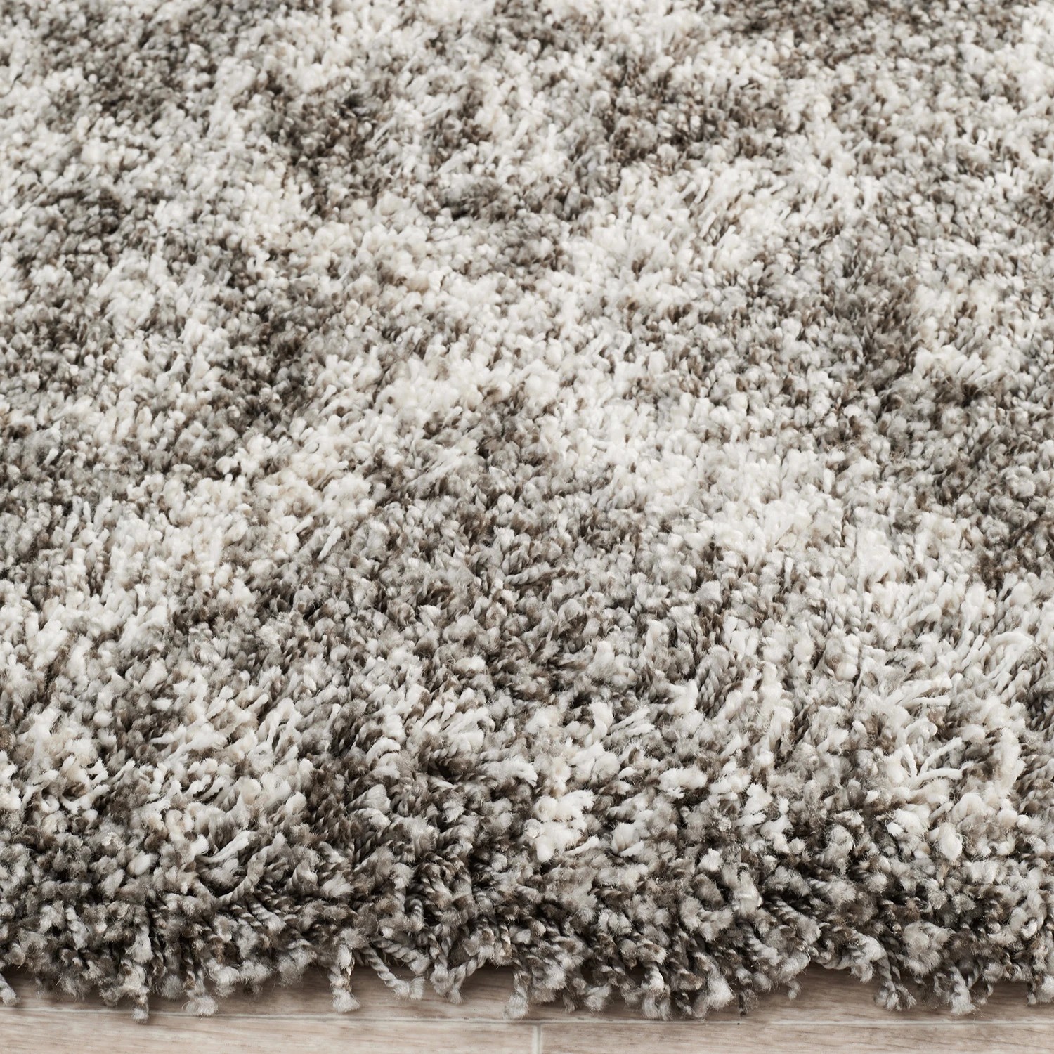 5 Common Ground Rugs Amber 33 400x80cm - Large Runner Power Loomed Shag Rug - Silver, 5 of 7