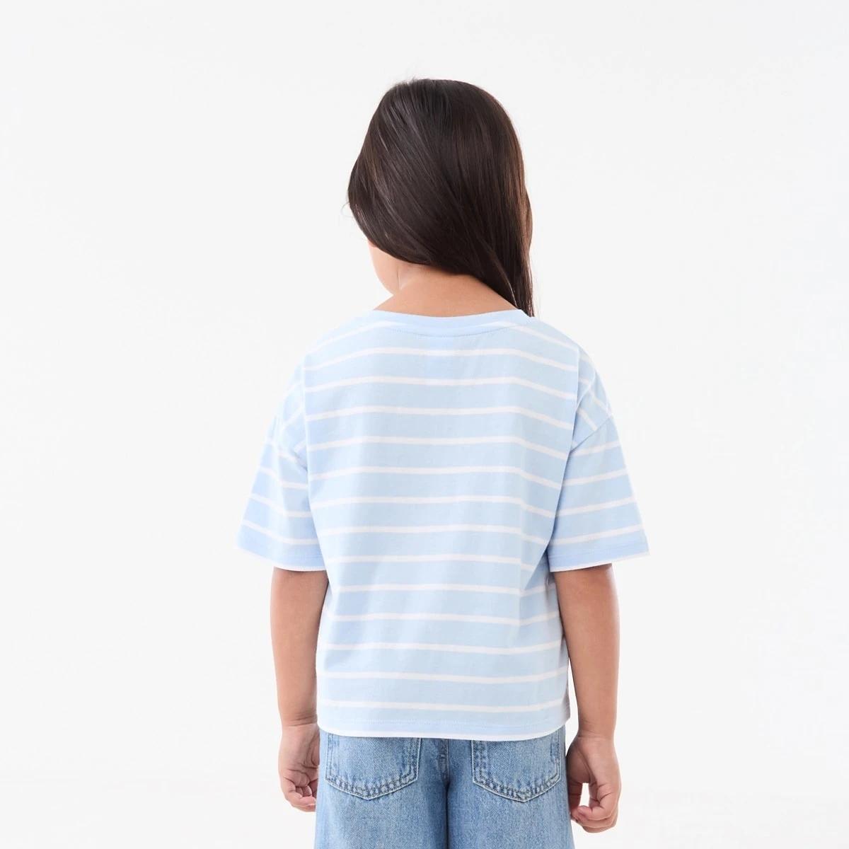 2 Short Sleeve Stripe T-shirt Blu Stripe, 2 of 8
