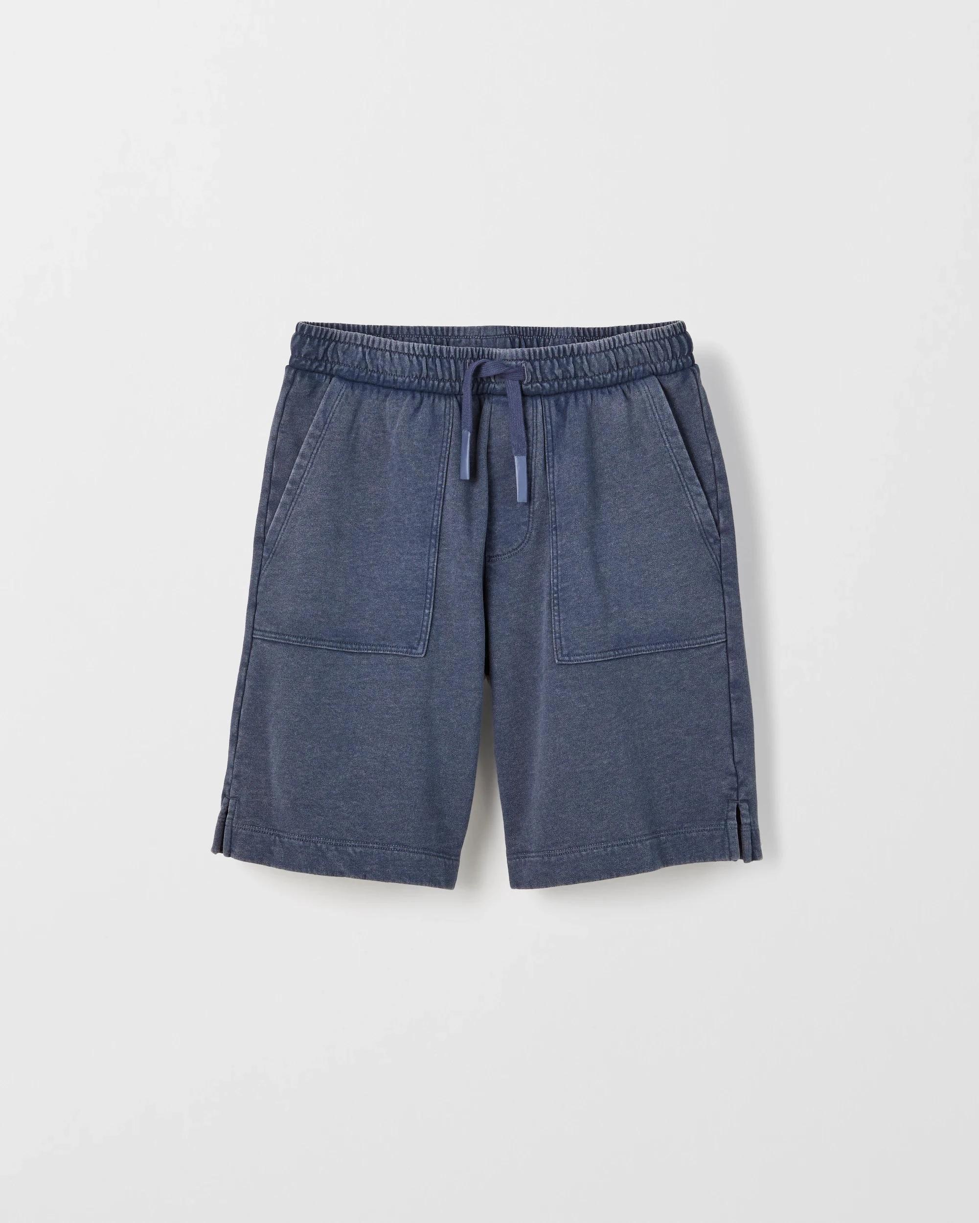 5 Target Kids Australian Cotton Blend Washed Fleece Knit Shorts NAVY, 5 of 6