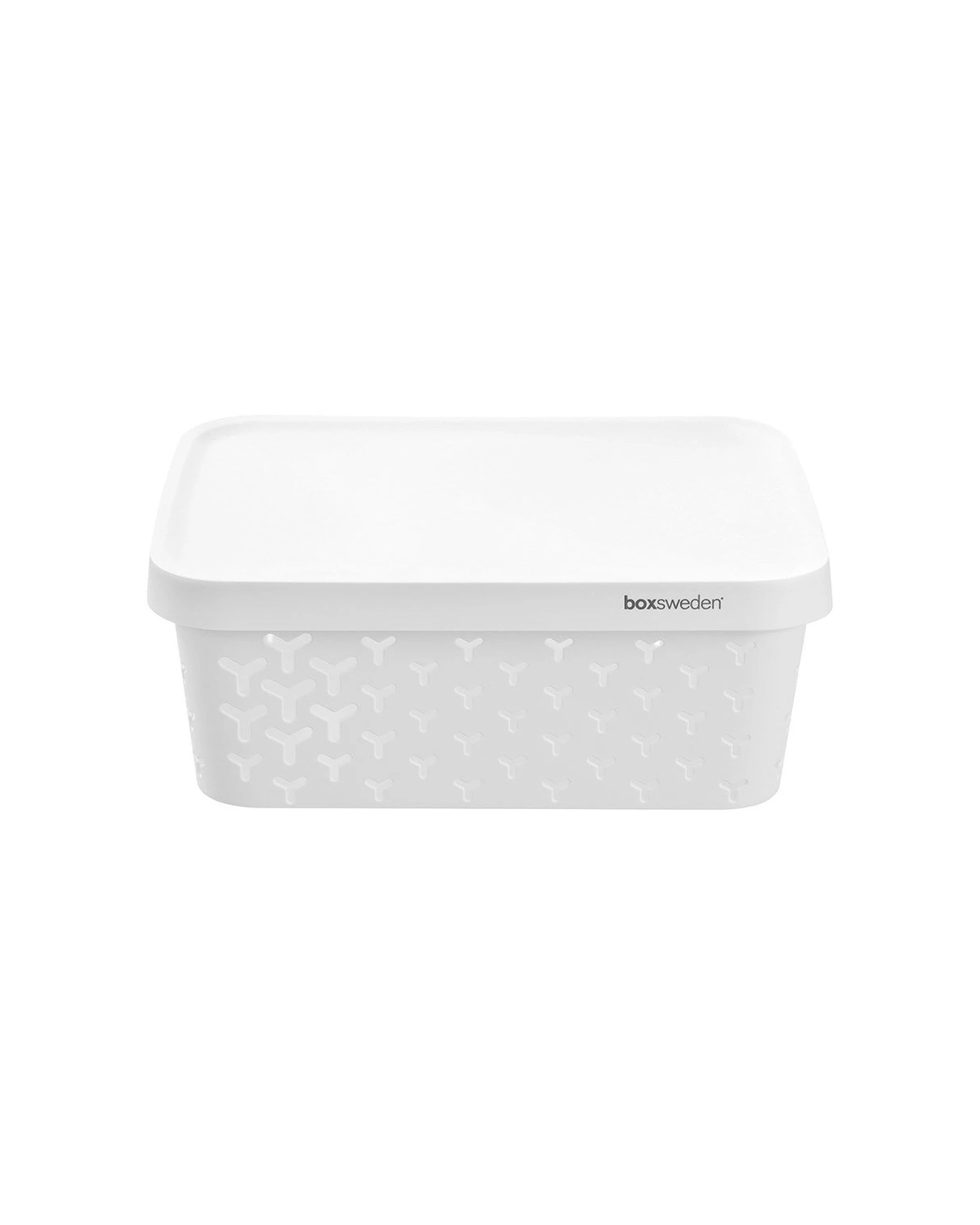 5 Boxsweden Star Basket Lidded Versatile Organiser 10L Stackable - White, 5 of 6