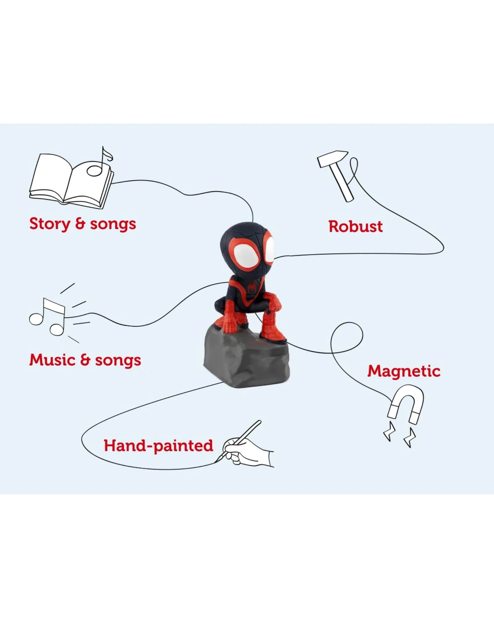 3 Tonies - Marvel - Spidey & His Amazing Friends: Spin (Miles Morales) Tonie Audio Character - Multi, 3 of 5
