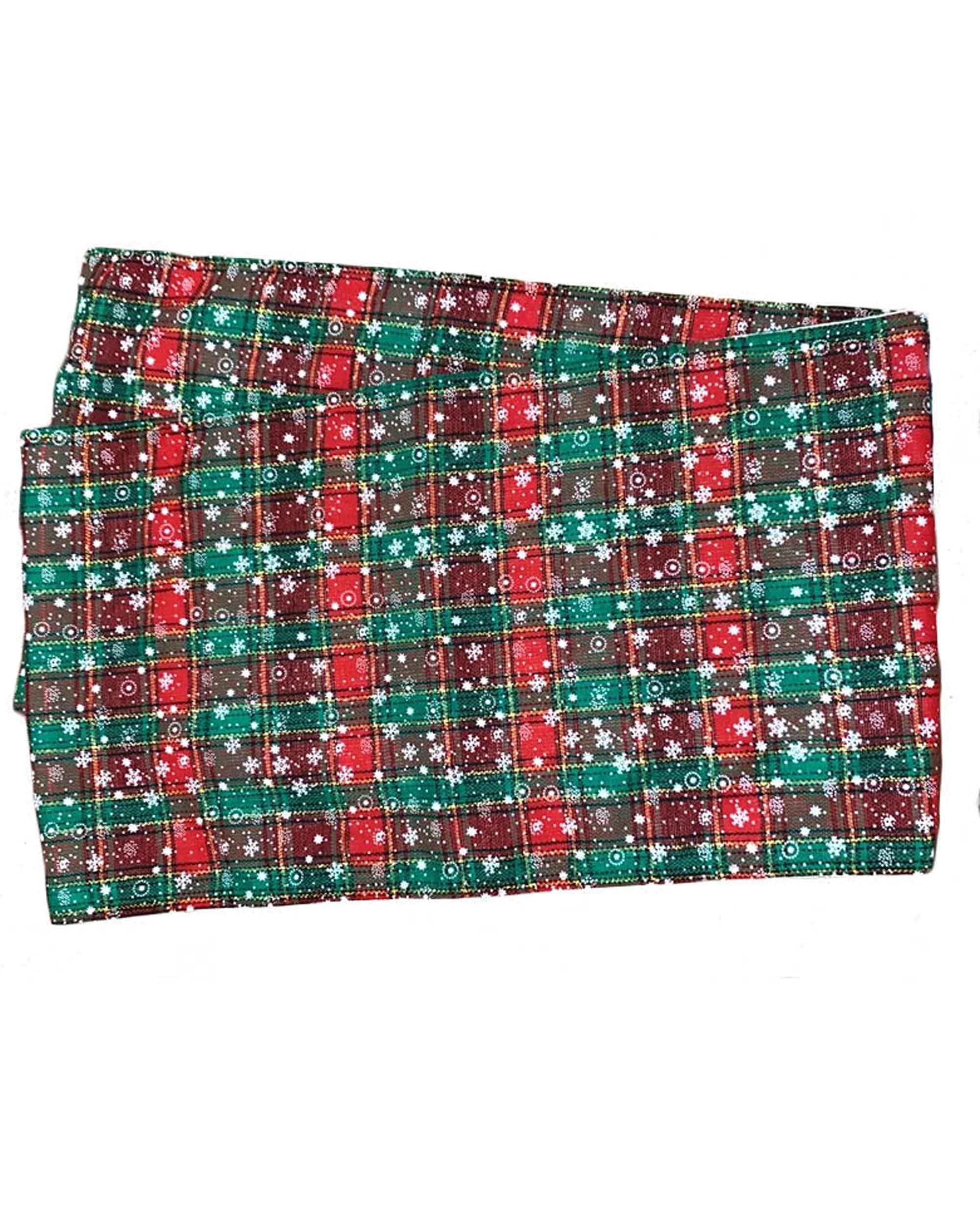 1 Cotton More Christmas Pattern Polyester Dining Table Runner 220x30cm - Green, 1 of 4