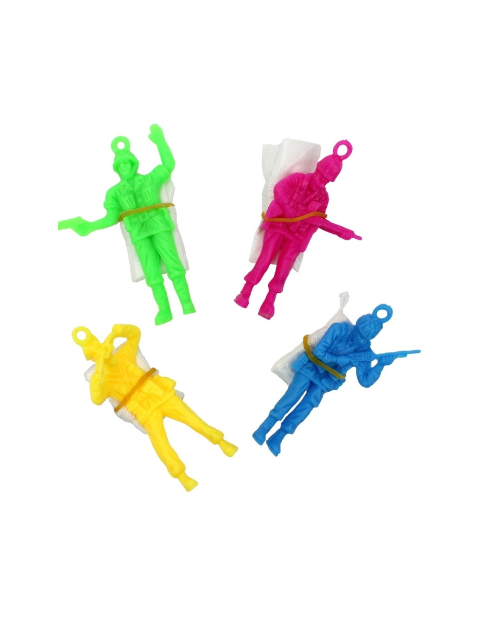 1 Artwrap Plastic Toy Army Paratroopers Pack of 4 - Multi, 1 of 1