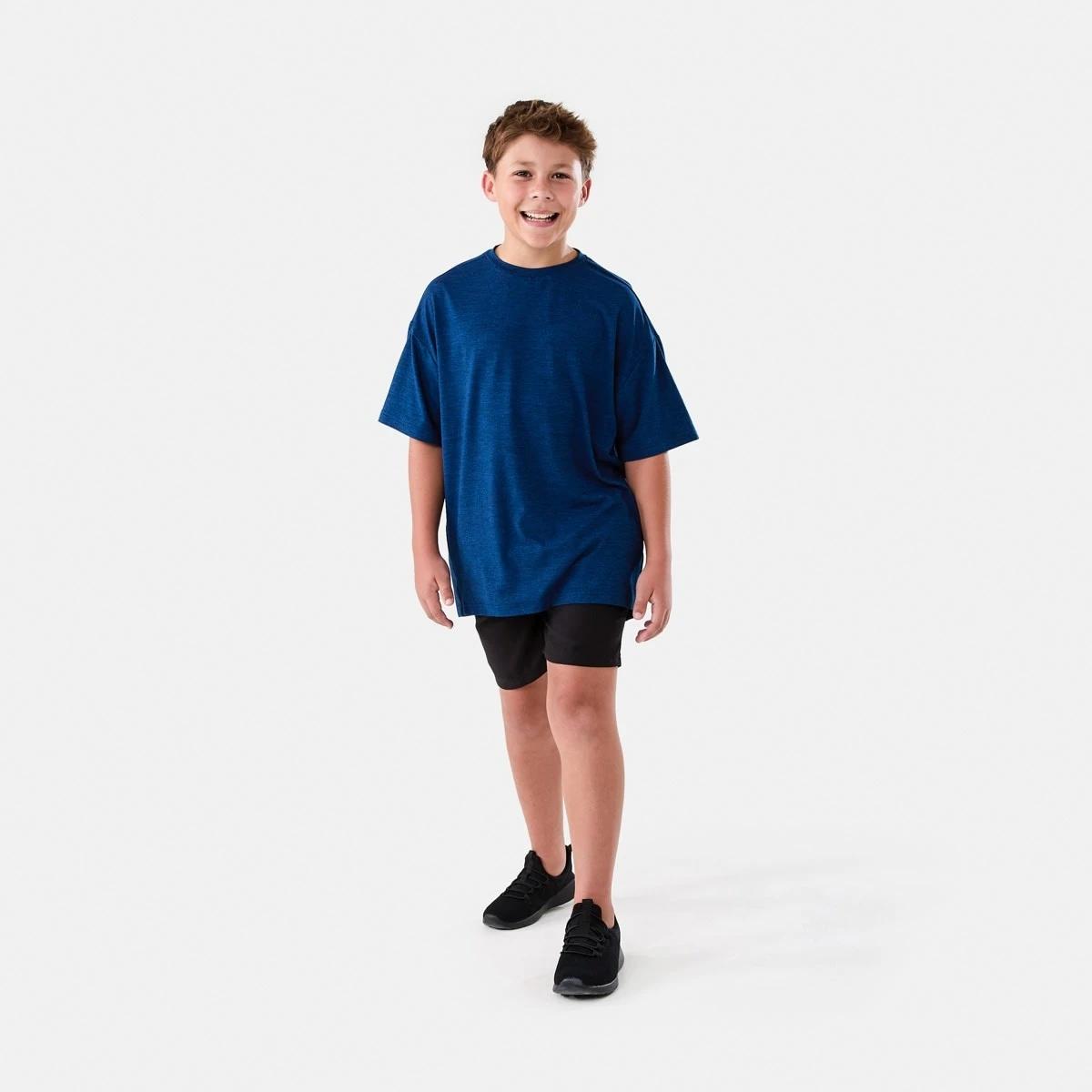5 Active Kids T-shirt TEXTURED SPORT BLUE, 5 of 6