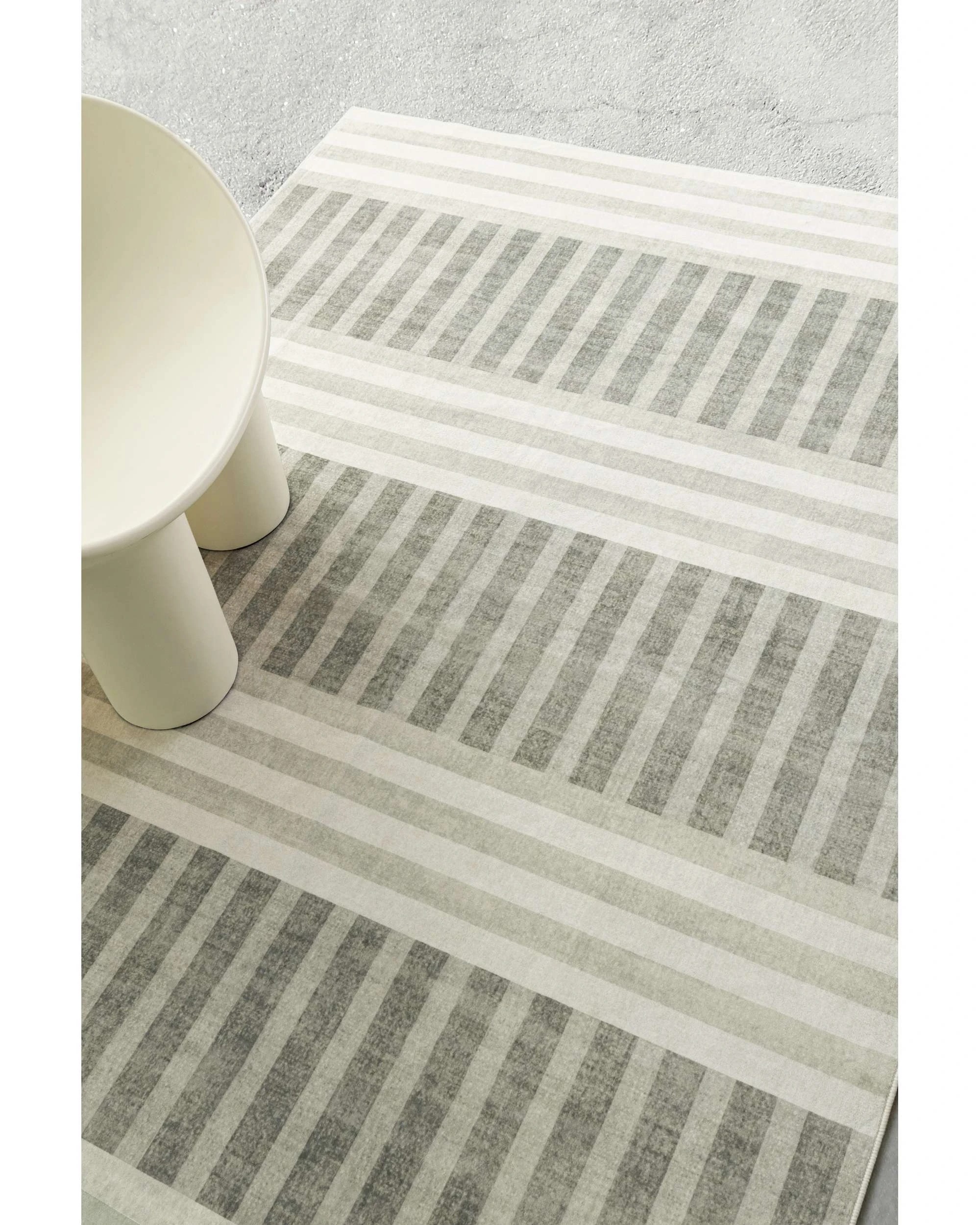 3 Loopsie Ayllon Stripe Printed Washable Rug-290cm x 190cm - Green, 3 of 8