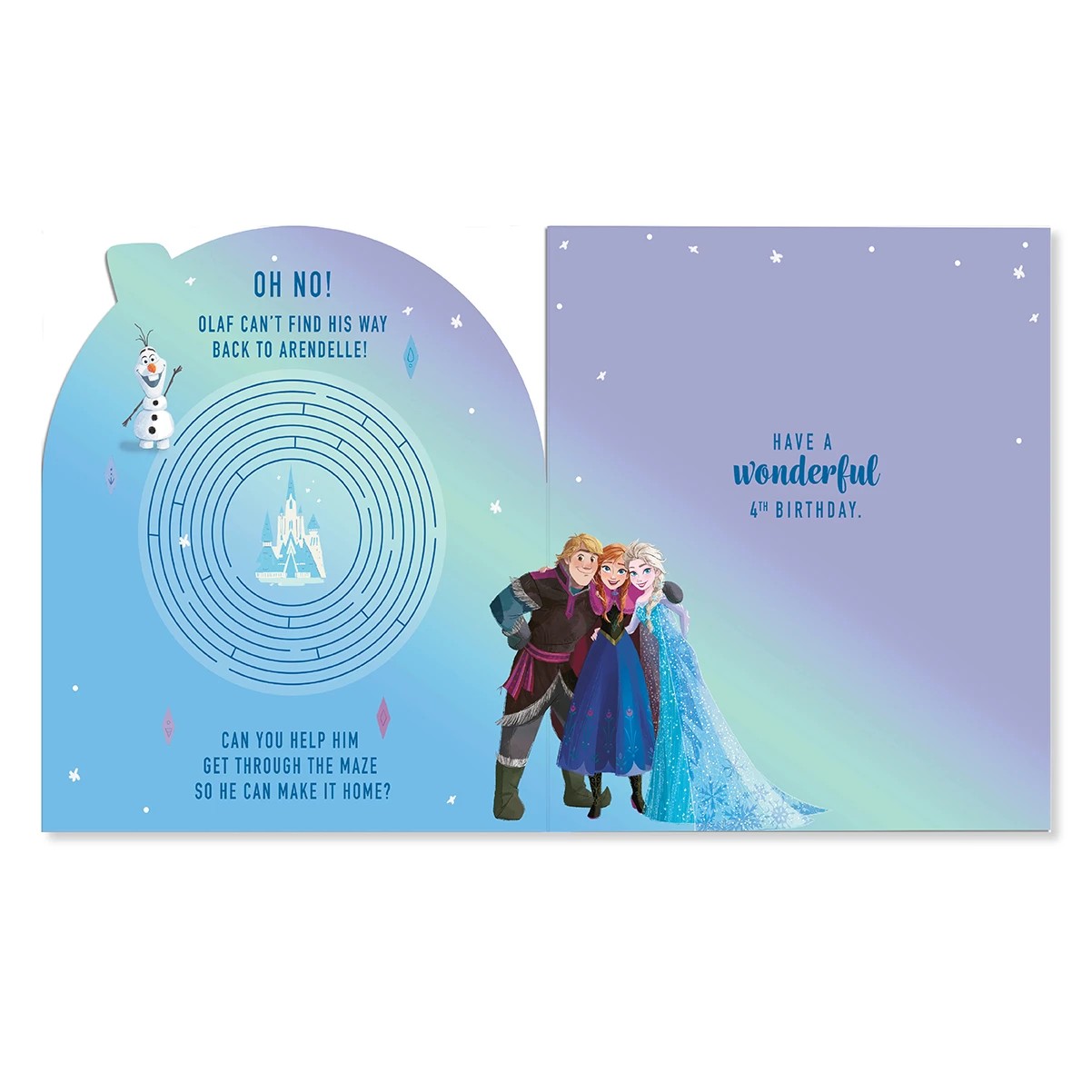 2 Hallmark 4th Birthday Card - Frozen, 2 of 3