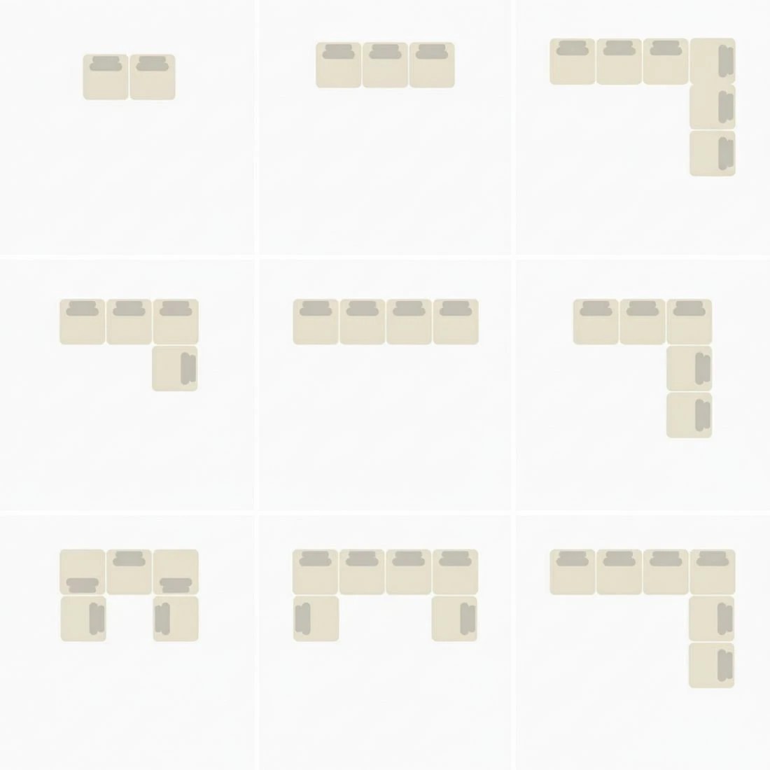 7 Artiss Floor Sofa Lounge Chair 5 Seater with Pillow - White, 7 of 8