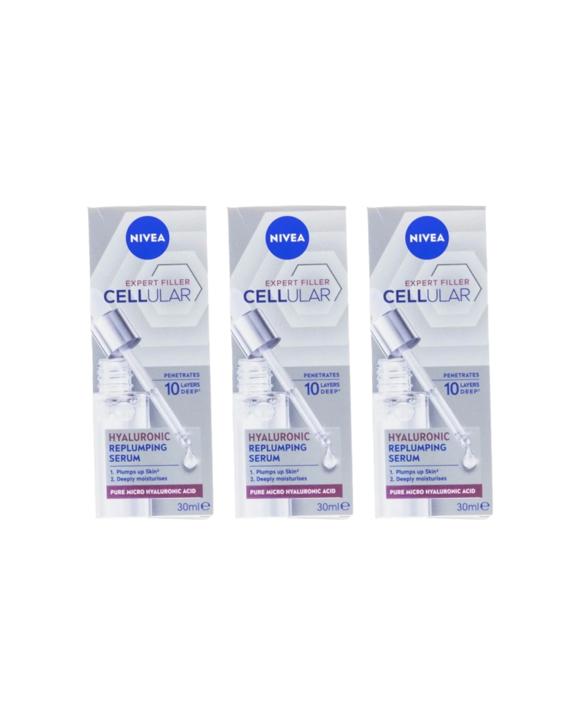 Nivea Anti Ageing Hyaluronic Replumping Serum Expert Filler Cellular 3 Pack - Multi