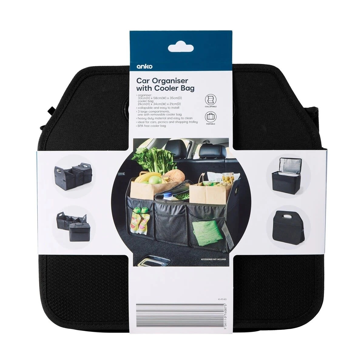 9 Car Organiser with Cooler Bag, 9 of 10