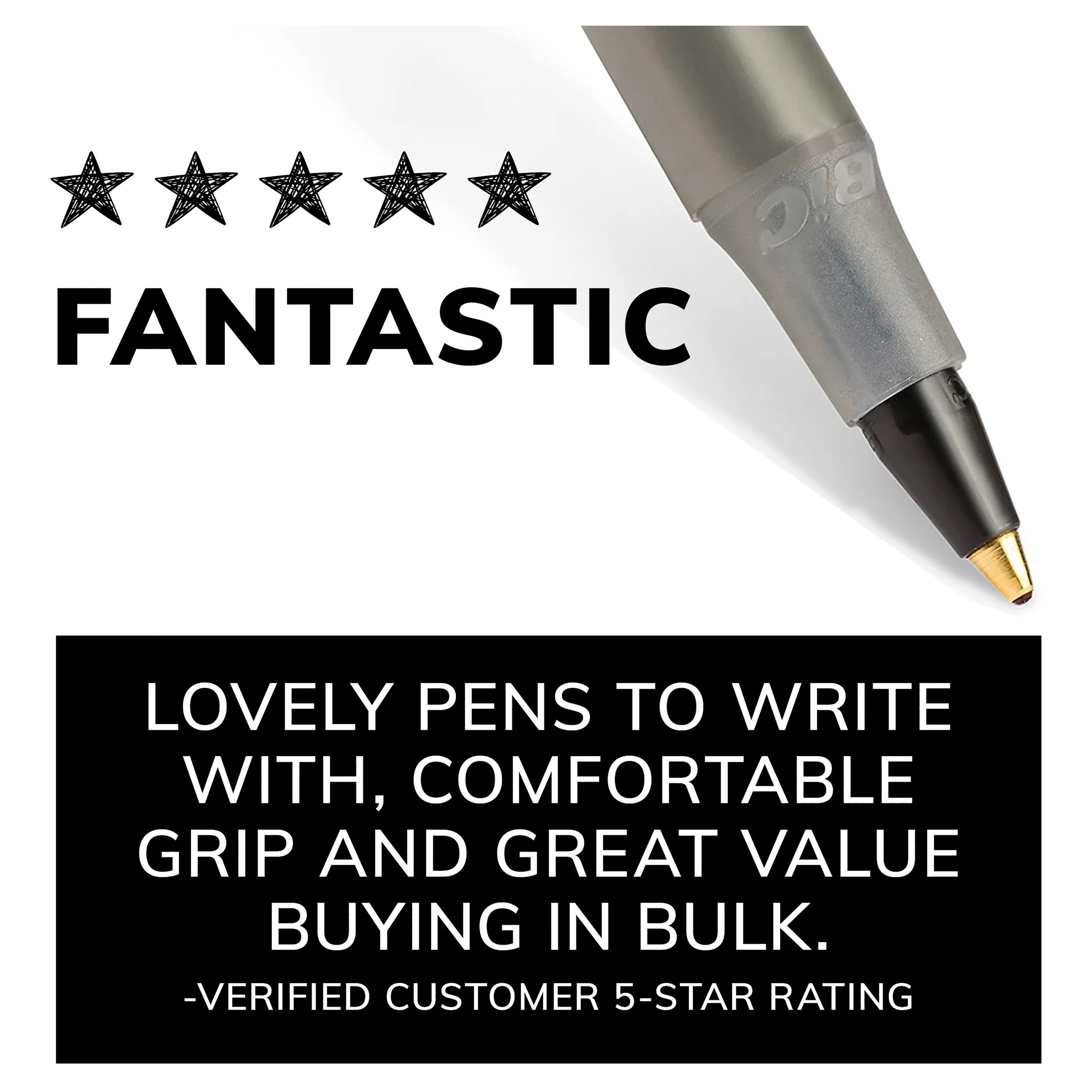 6 15 Pack BIC Round Stic Ballpoint Pens - Black, 6 of 6