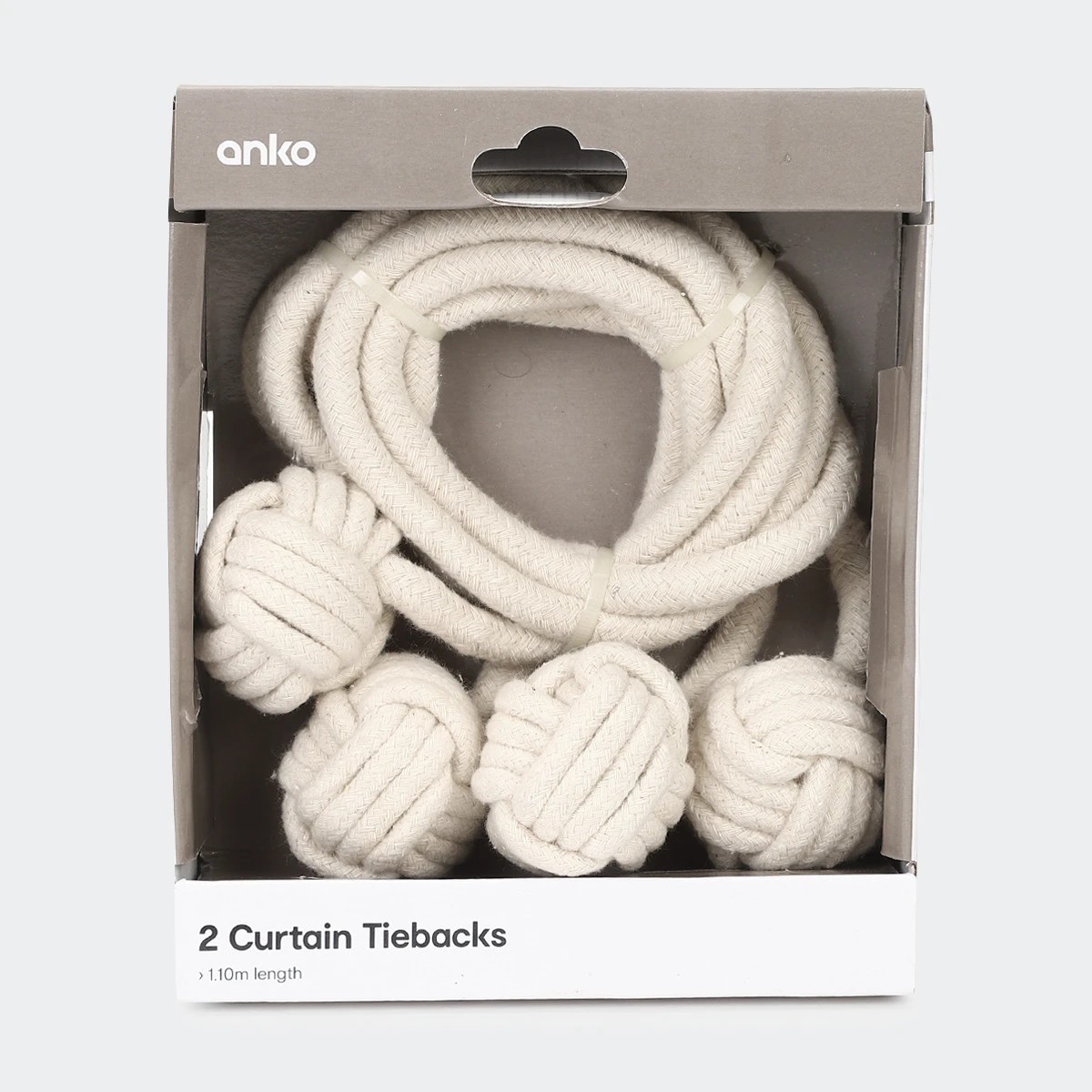 7 2 Pack Curtain Tiebacks - White, 7 of 7