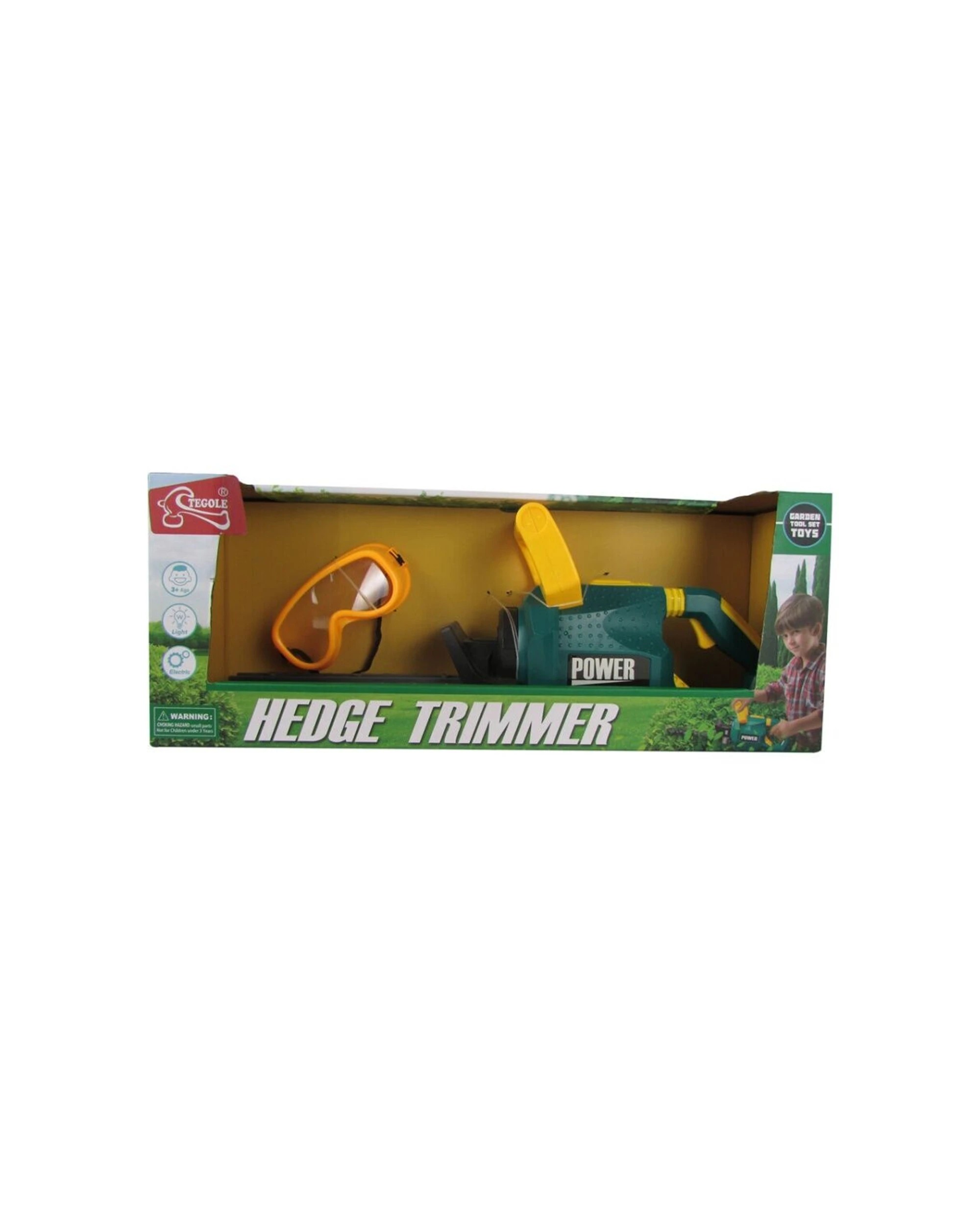 1 All Brands Toys Kids Garden Toy Electronic Hedge Trimmer With Safety Goggles - Multi, 1 of 2
