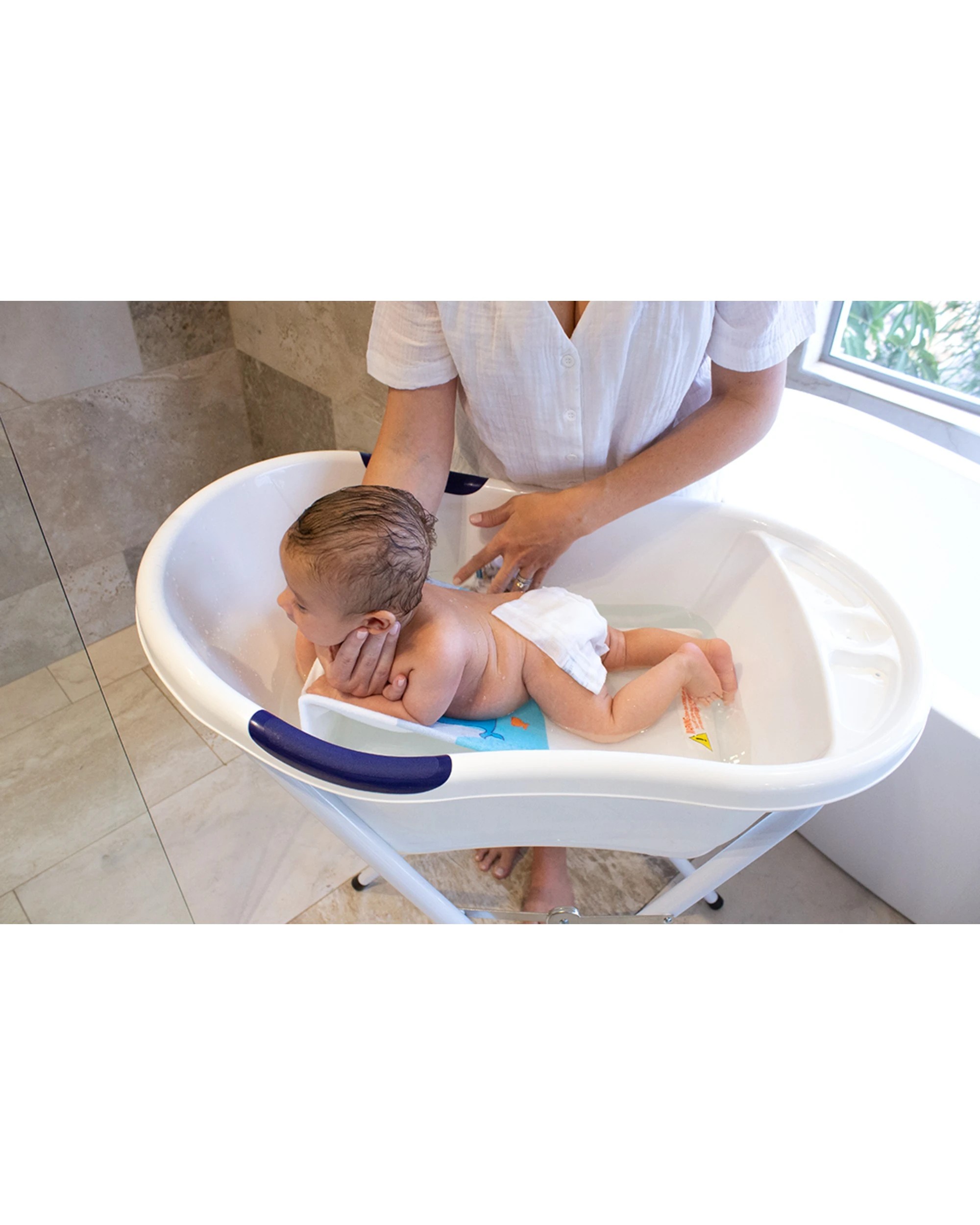 2 Babyhood Towelling Bath Support - White, 2 of 3