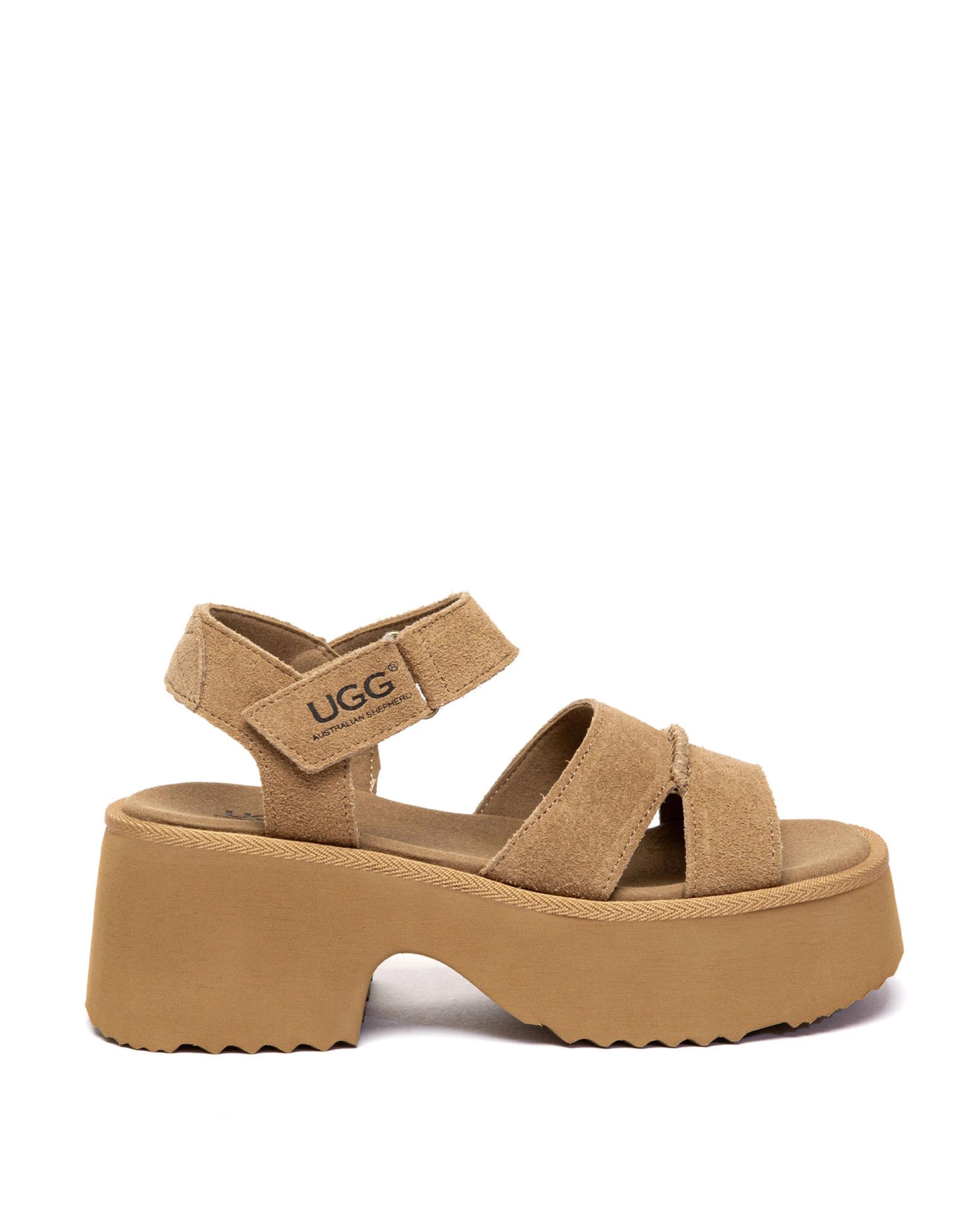 1 Australian Shepherd UGG Women Eive Sandals CHESTNUT, 1 of 5