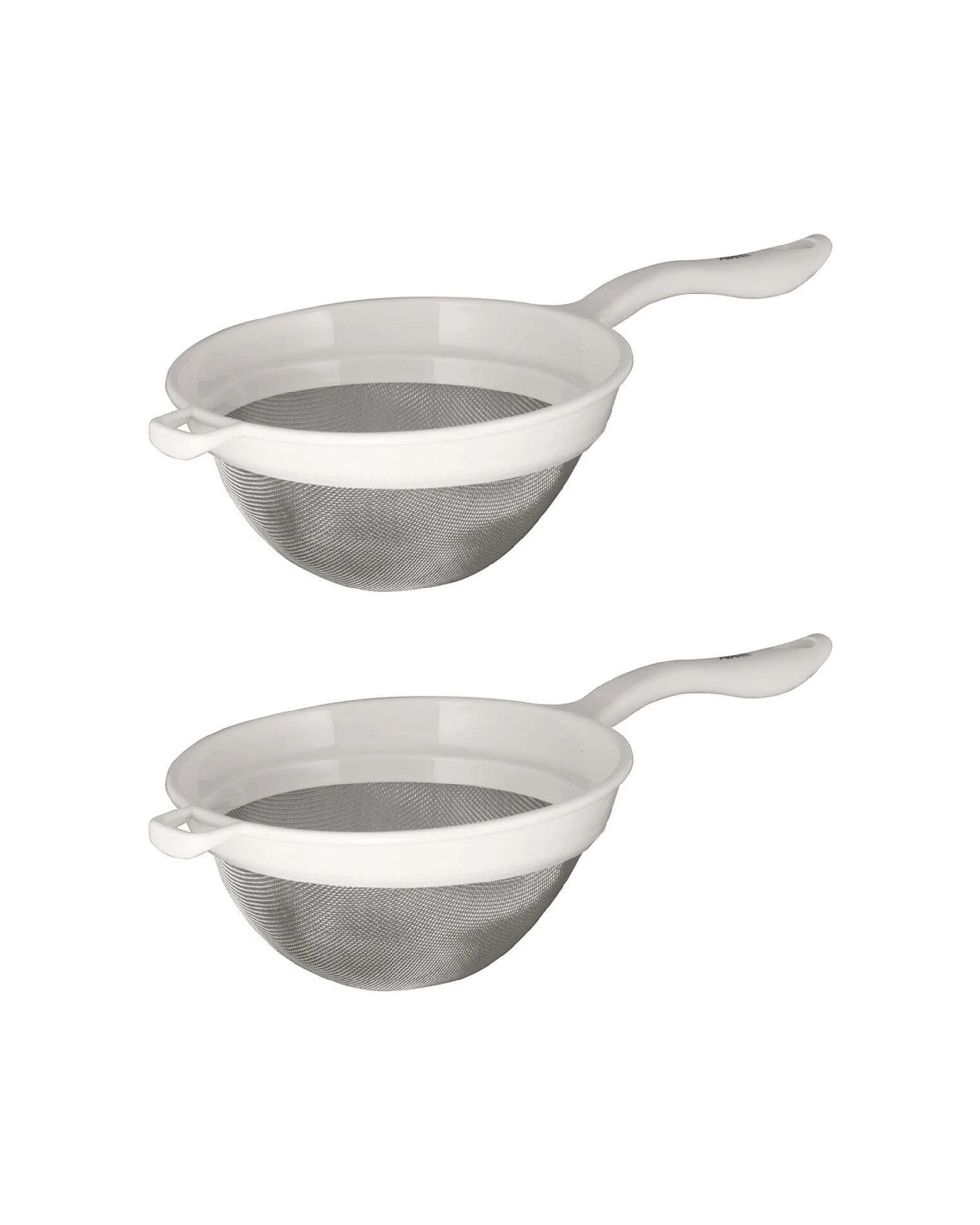 1 Avanti 2PK 15.5cm Stainless Steel Strainer Plastic Frame Ergonomic Handle - White, 1 of 1