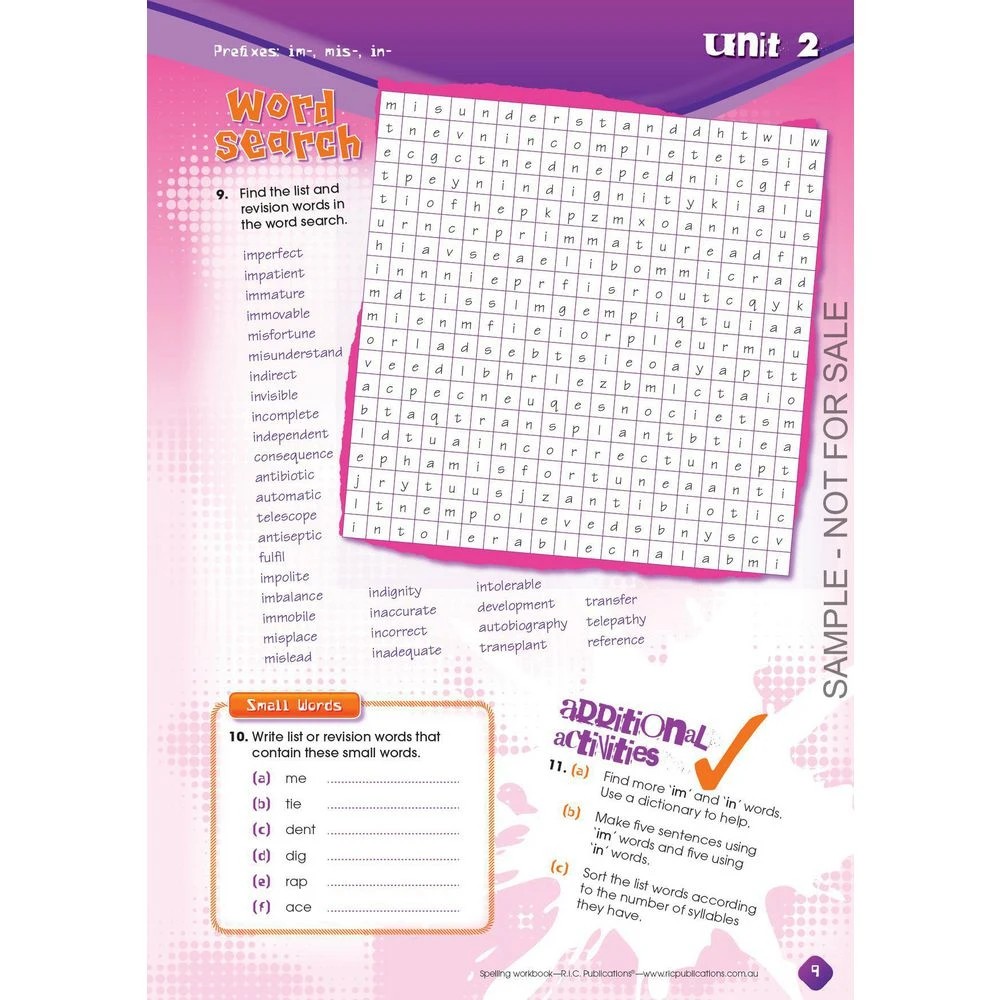 3 Spelling Workbook/Interactive Book G, 3 of 5